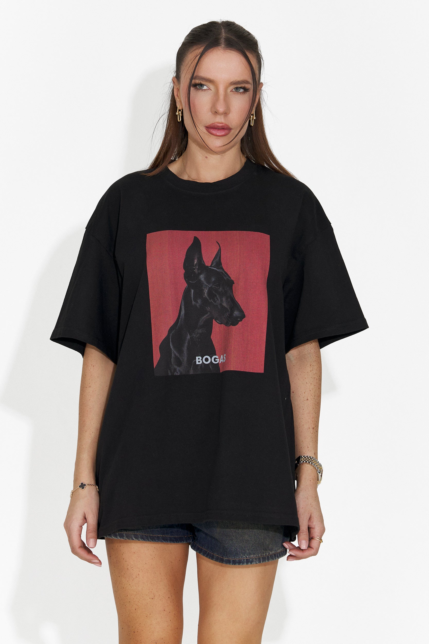 Solenia Bogas Casual Fekete Női Póló