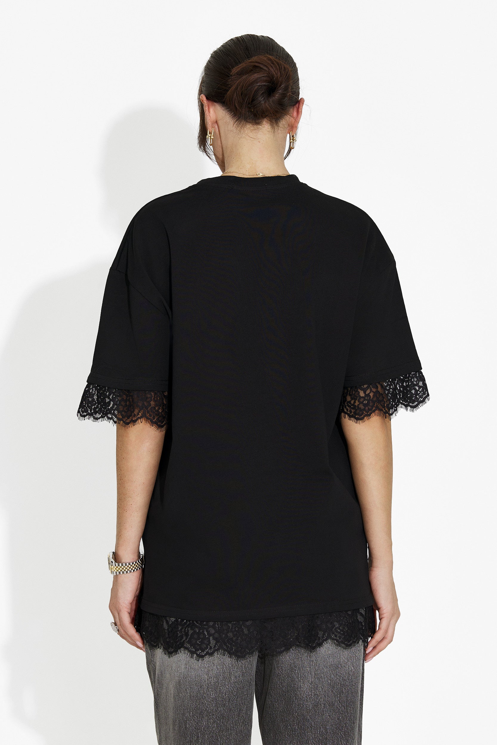 Női fekete alkalmi póló Wilda Bogas