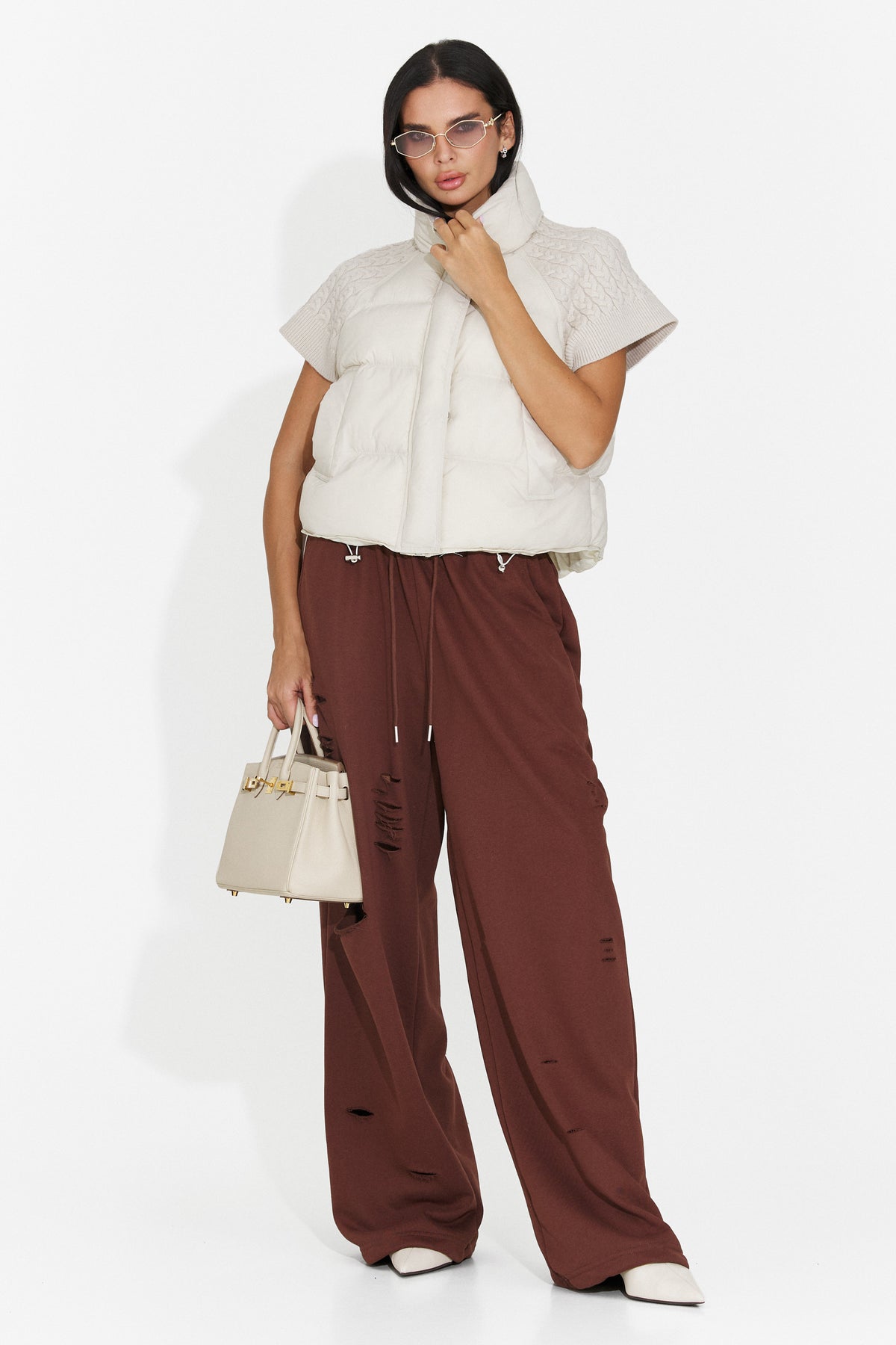 Vesta casual crem Vulrira Bogas