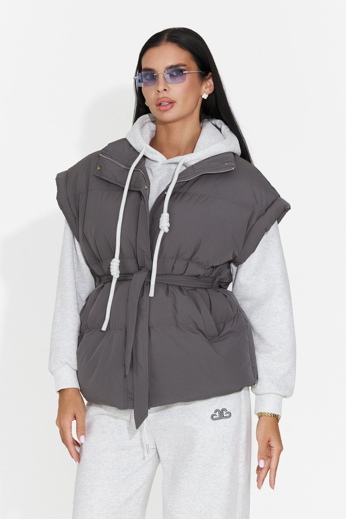 Vesta casual gri Selitsoria Bogas