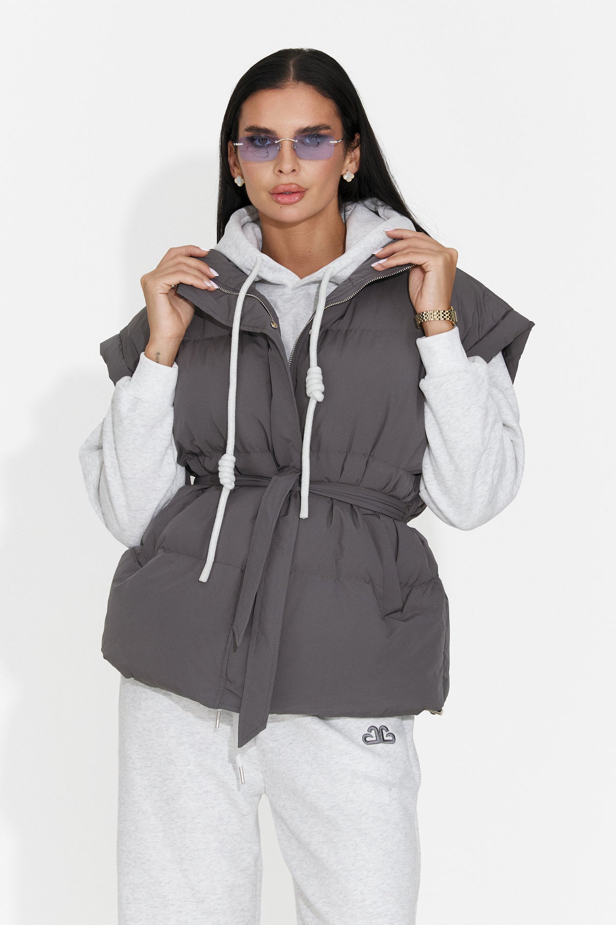 Vesta casual gri Selitsoria Bogas