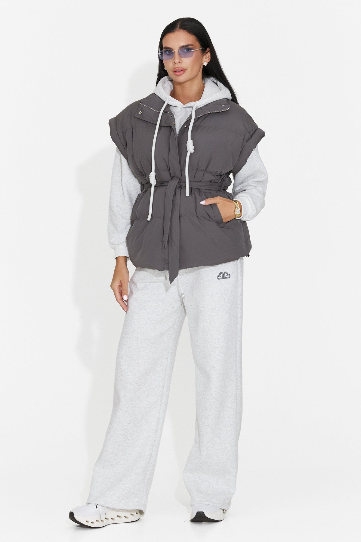 Vesta casual gri Selitsoria Bogas