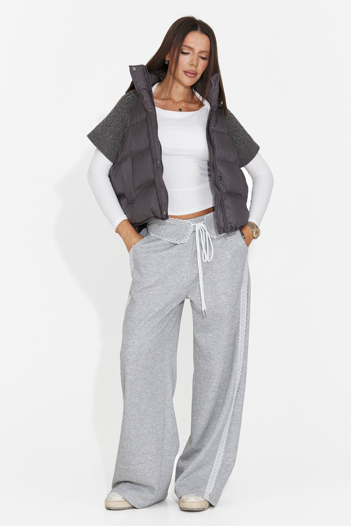 Vesta casual gri Vulrira Bogas