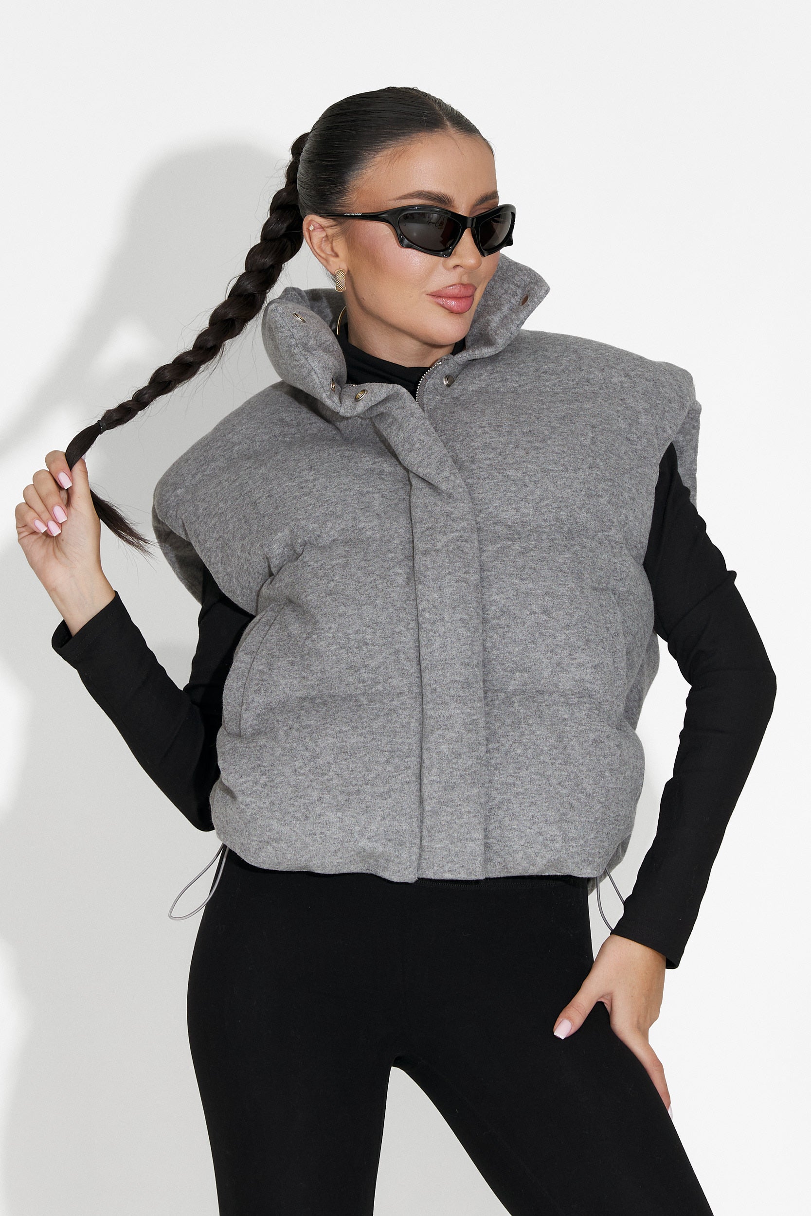 Cendira Bogas Kényelmes Szürke Női Mellény