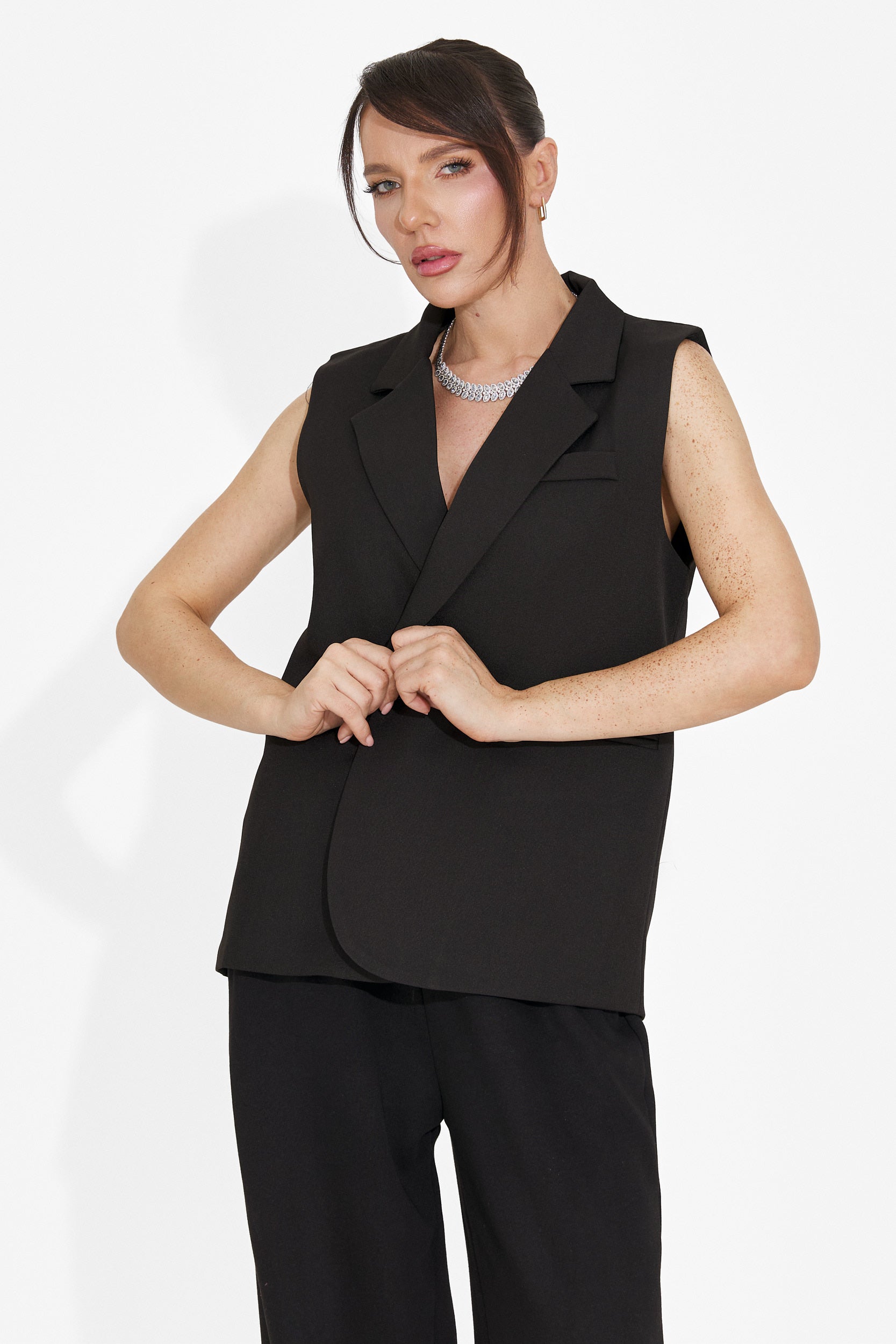 Ciela Bogas Elegáns Fekete Női Mellény