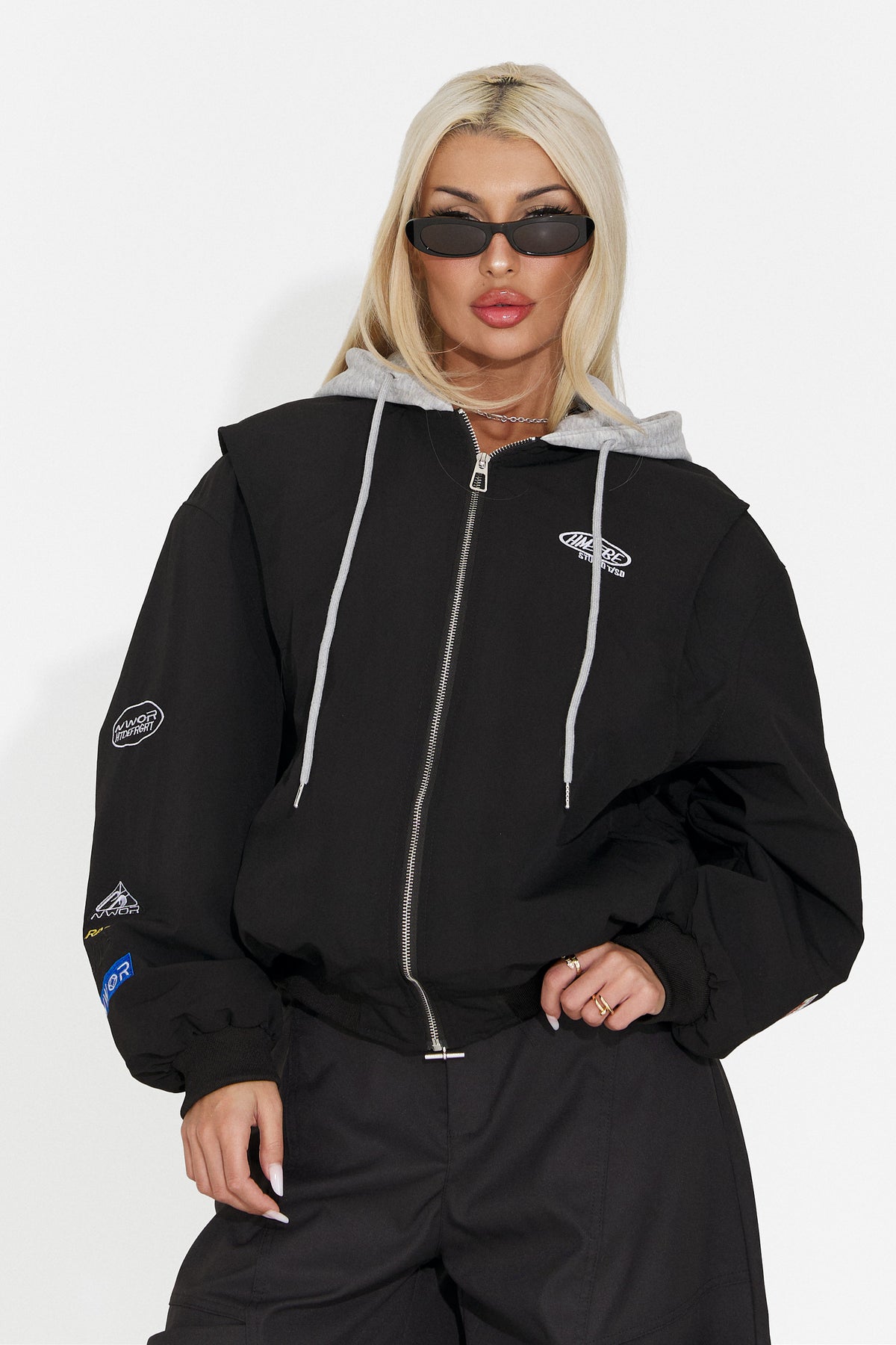 Geaca dama casual neagra Adisana Bogas