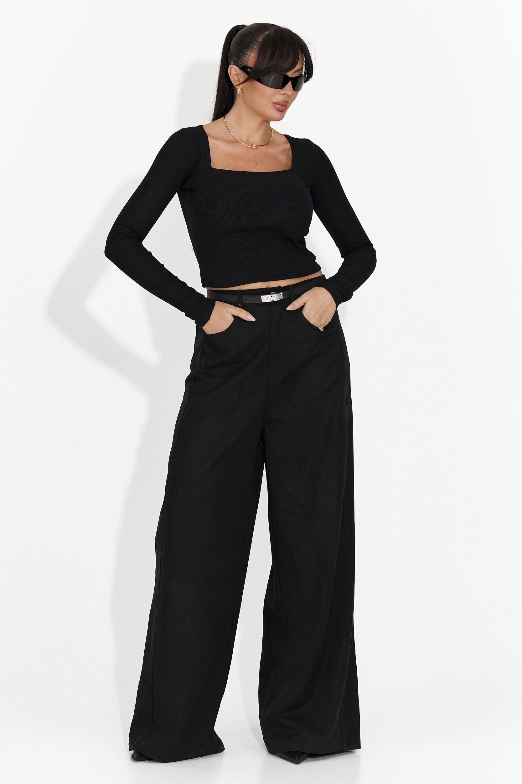 Irsaia Bogas Fekete Női Blúz