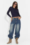 Blugi casual albastri Crytuina Bogas