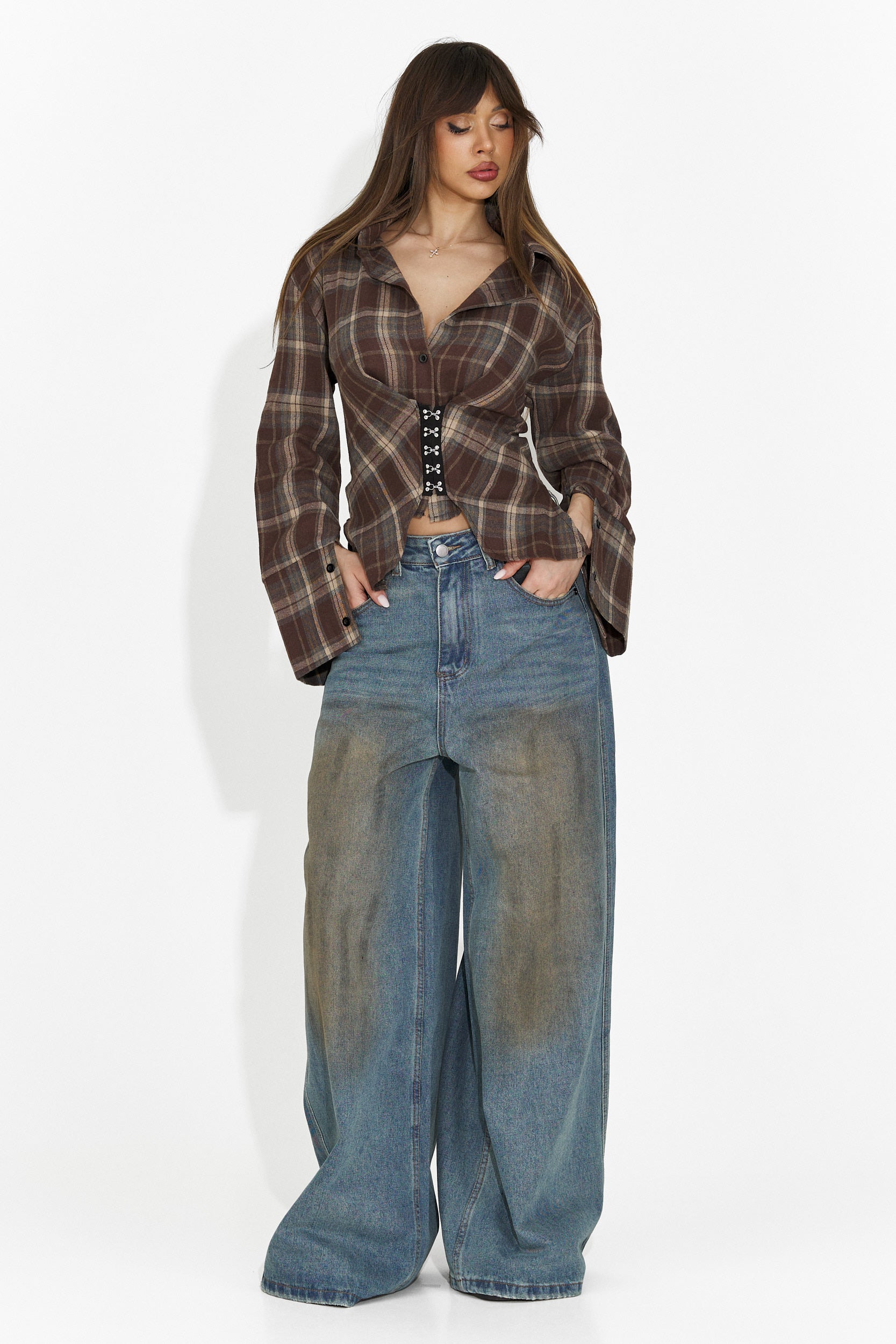 Angeliana Bogas Kék Női Farmer