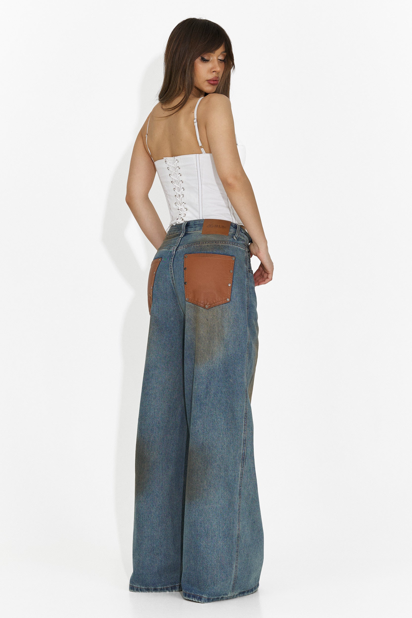 Angeliana Bogas Kék Női Farmer