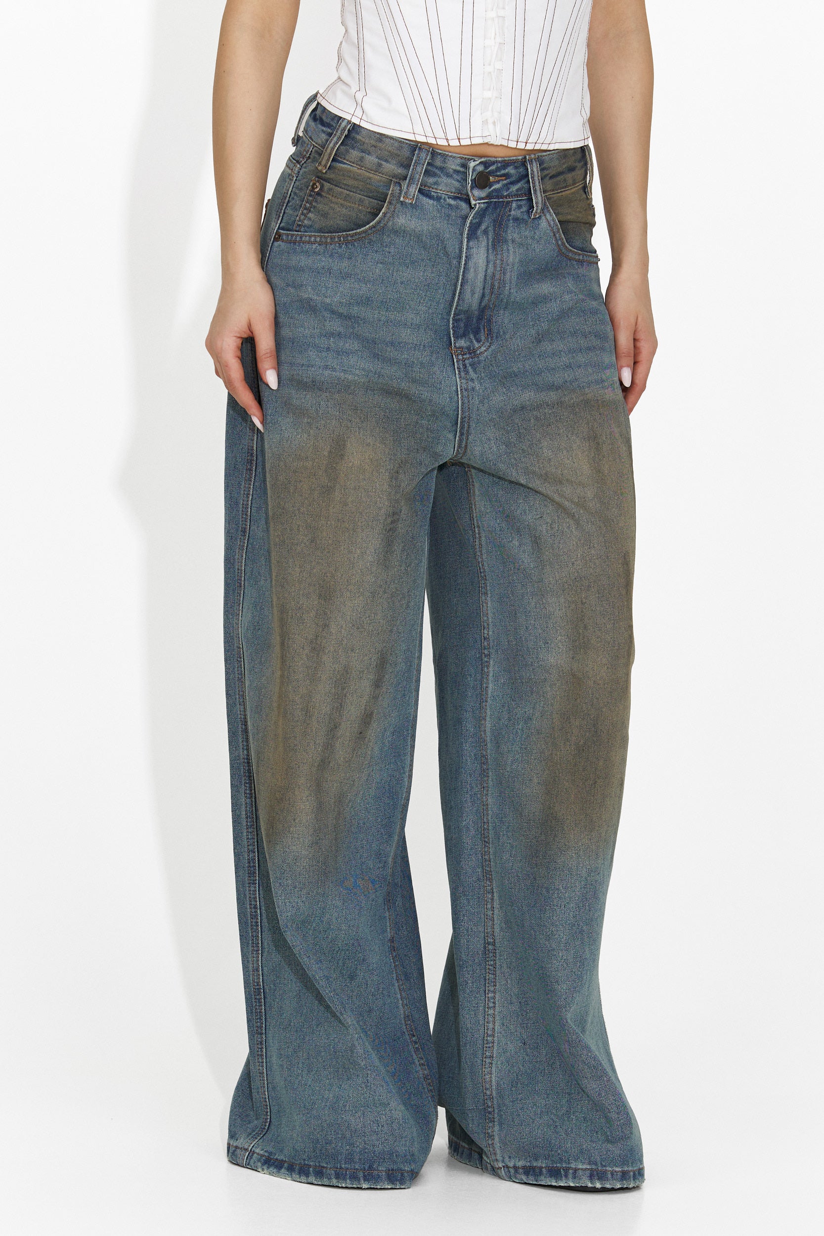 Angeliana Bogas Kék Női Farmer