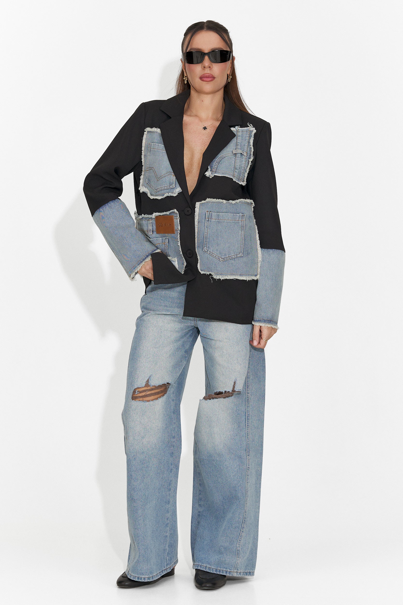 Laza kék farmernadrág nőknek Calora Bogas-tól