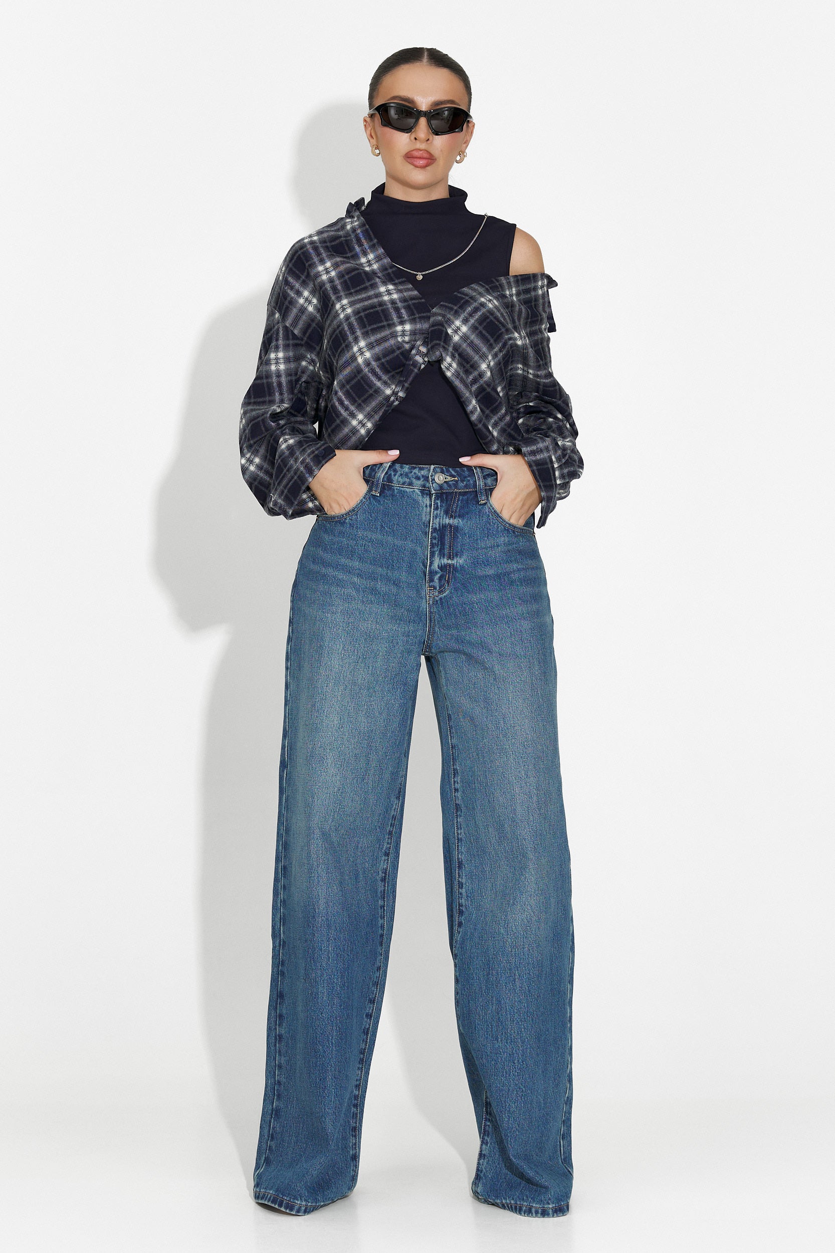 Nuvya Bogas Kék Női Farmer Casual Stílusban