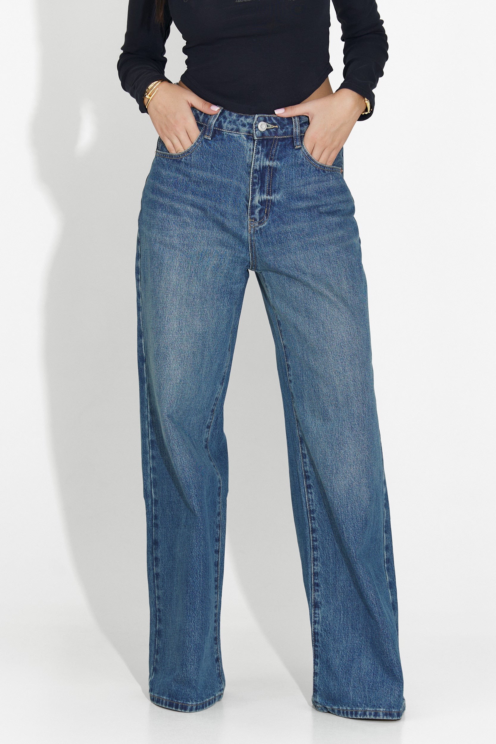 Nuvya Bogas Kék Női Farmer Casual Stílusban