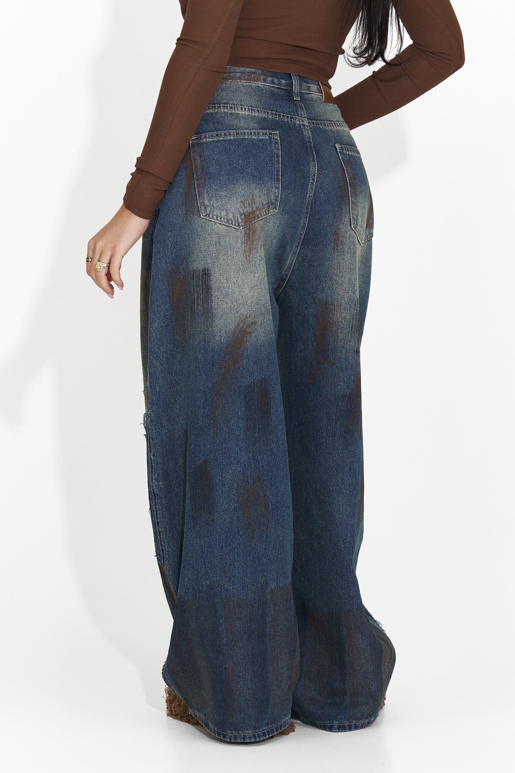 Timina Bogas Kék Női Farmer