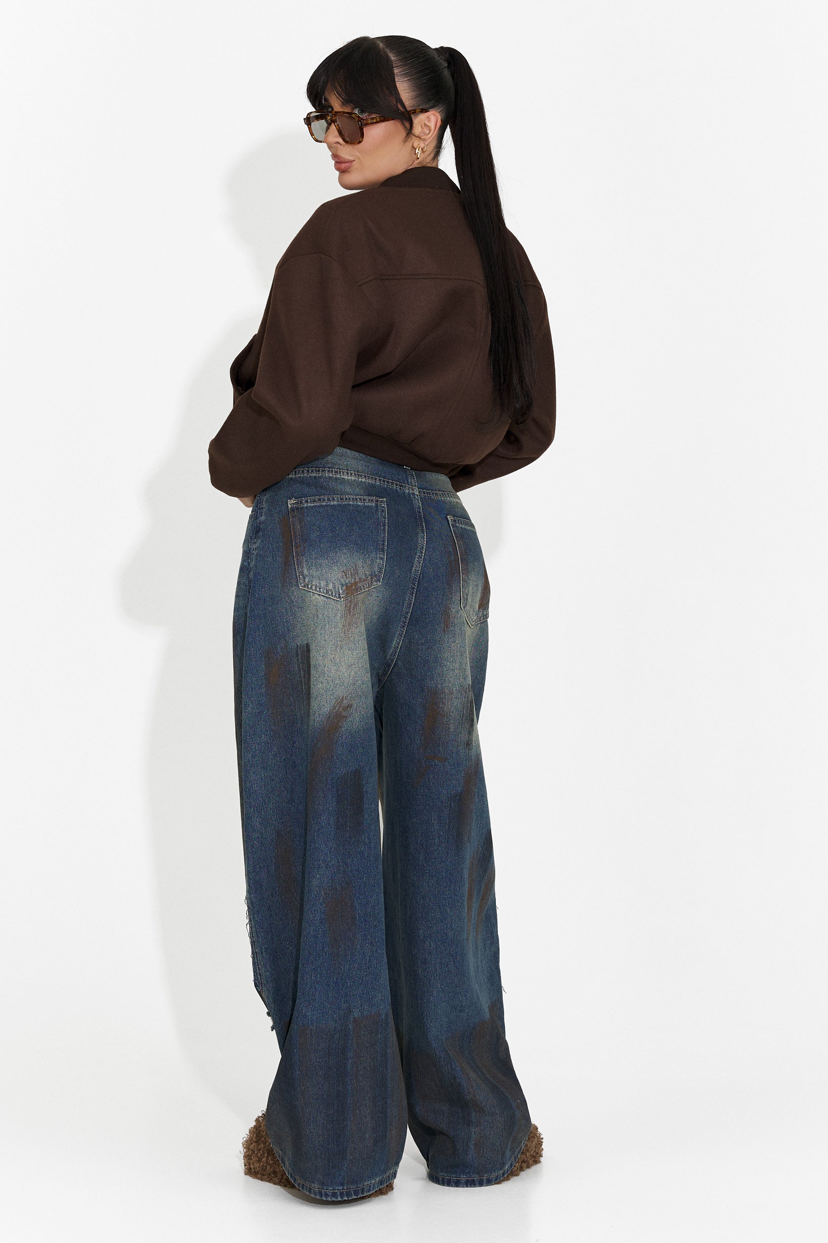 Timina Bogas Kék Női Farmer