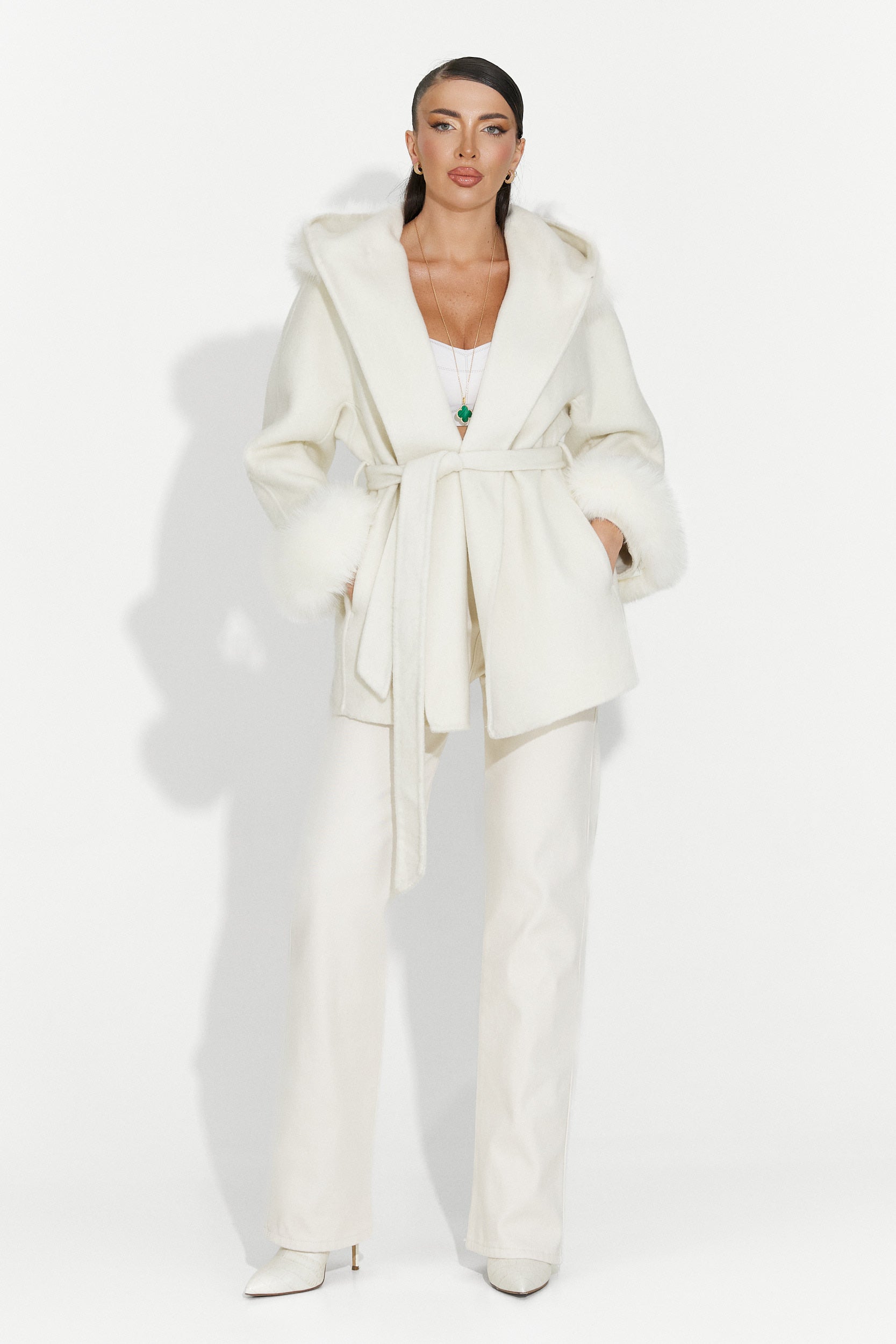 Női alkalmi bézs farmer Brisia Bogas