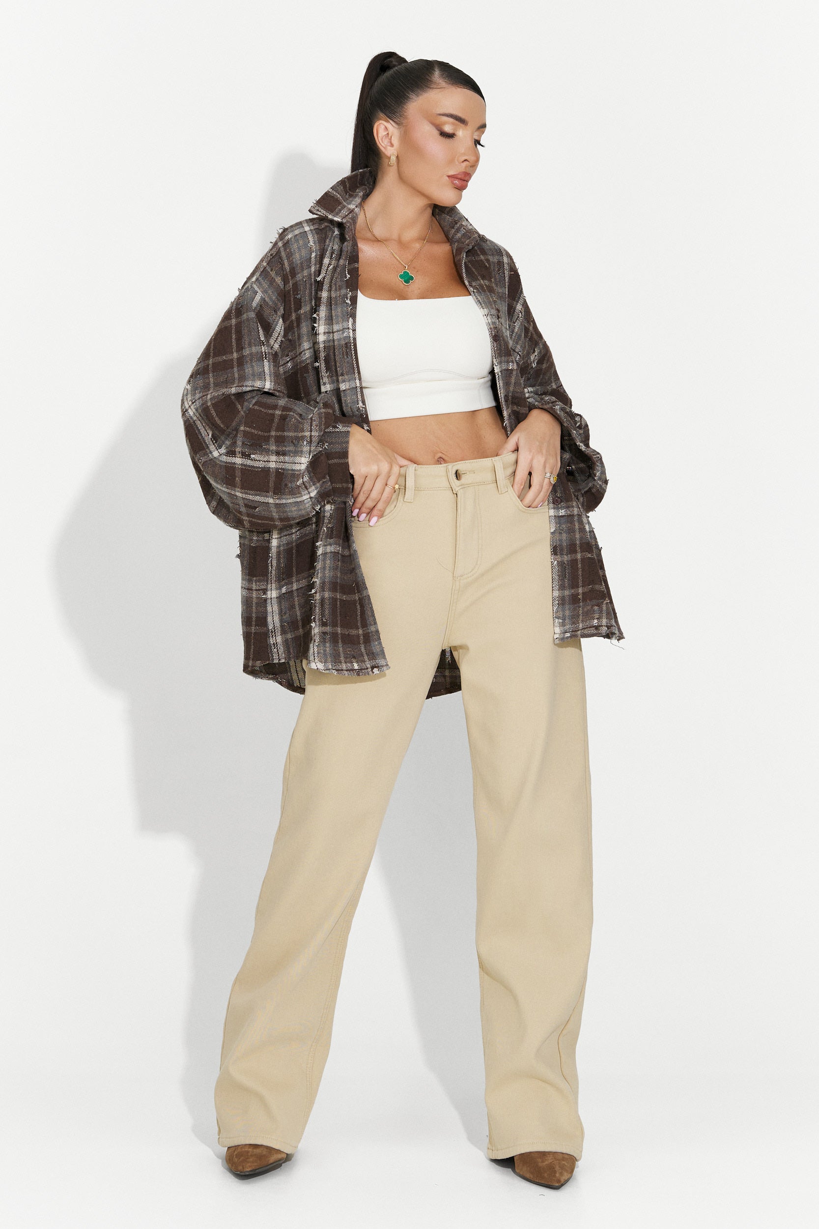 Női alkalmi bézs farmer Hetie Bogas