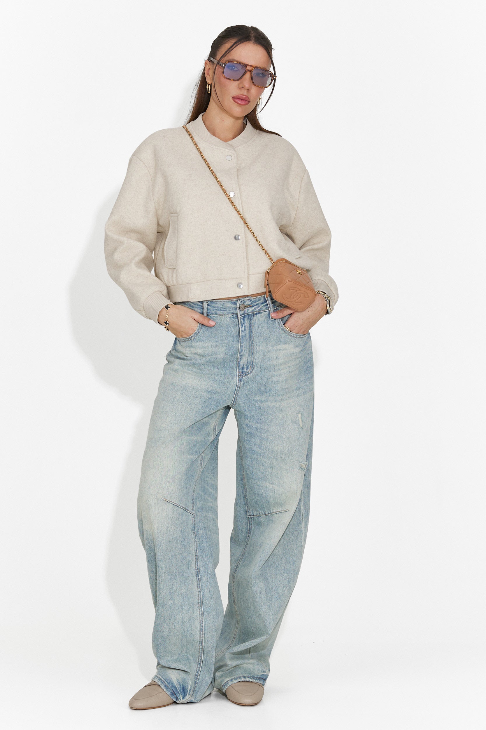 Laza kék Hanina Bogas női farmerek