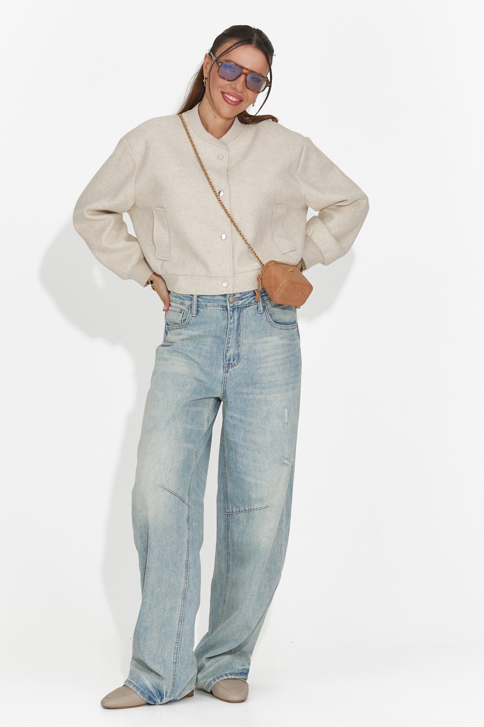 Laza kék Hanina Bogas női farmerek