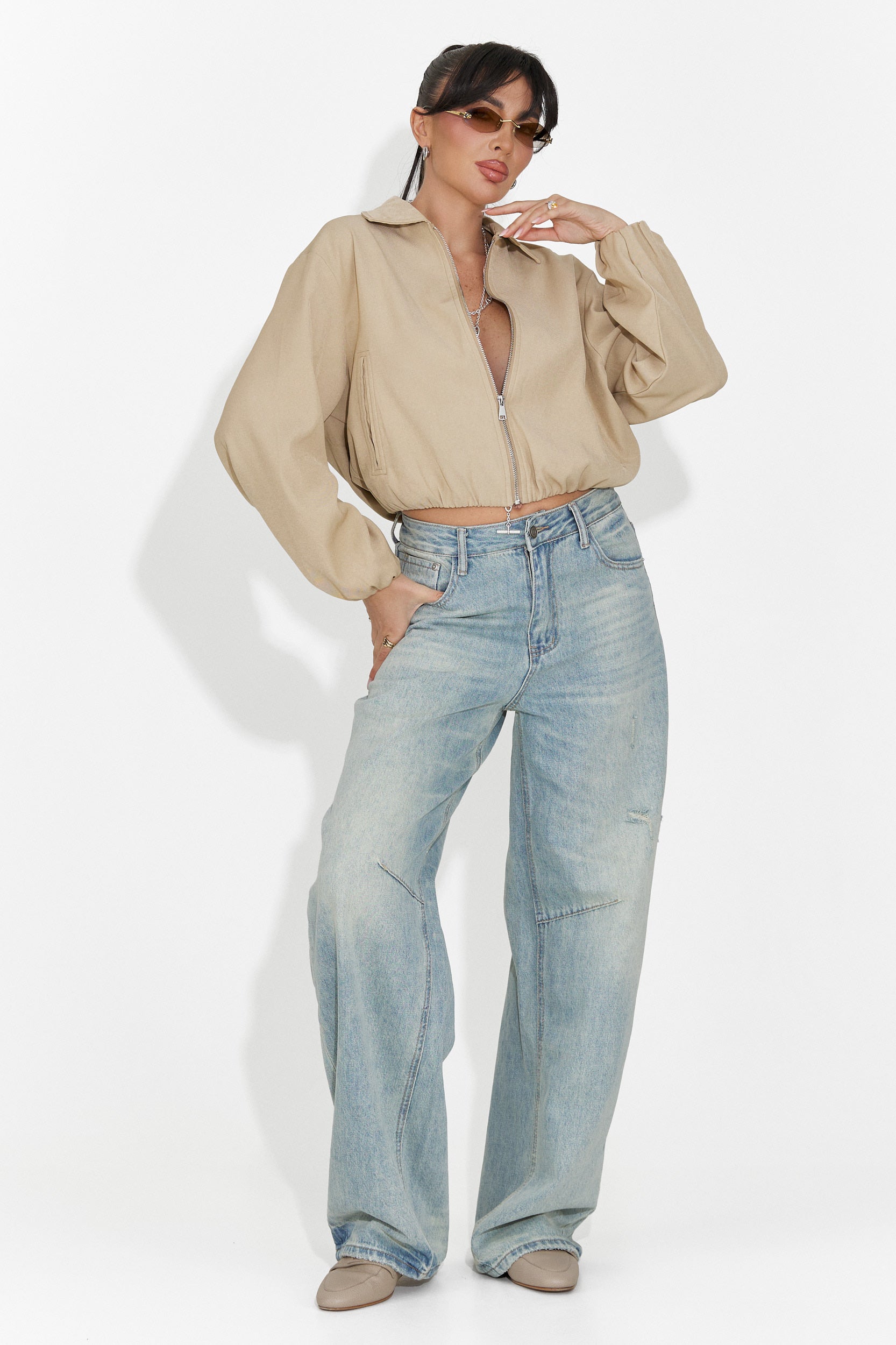 Női világoskék hétköznapi farmer Hanina Bogas