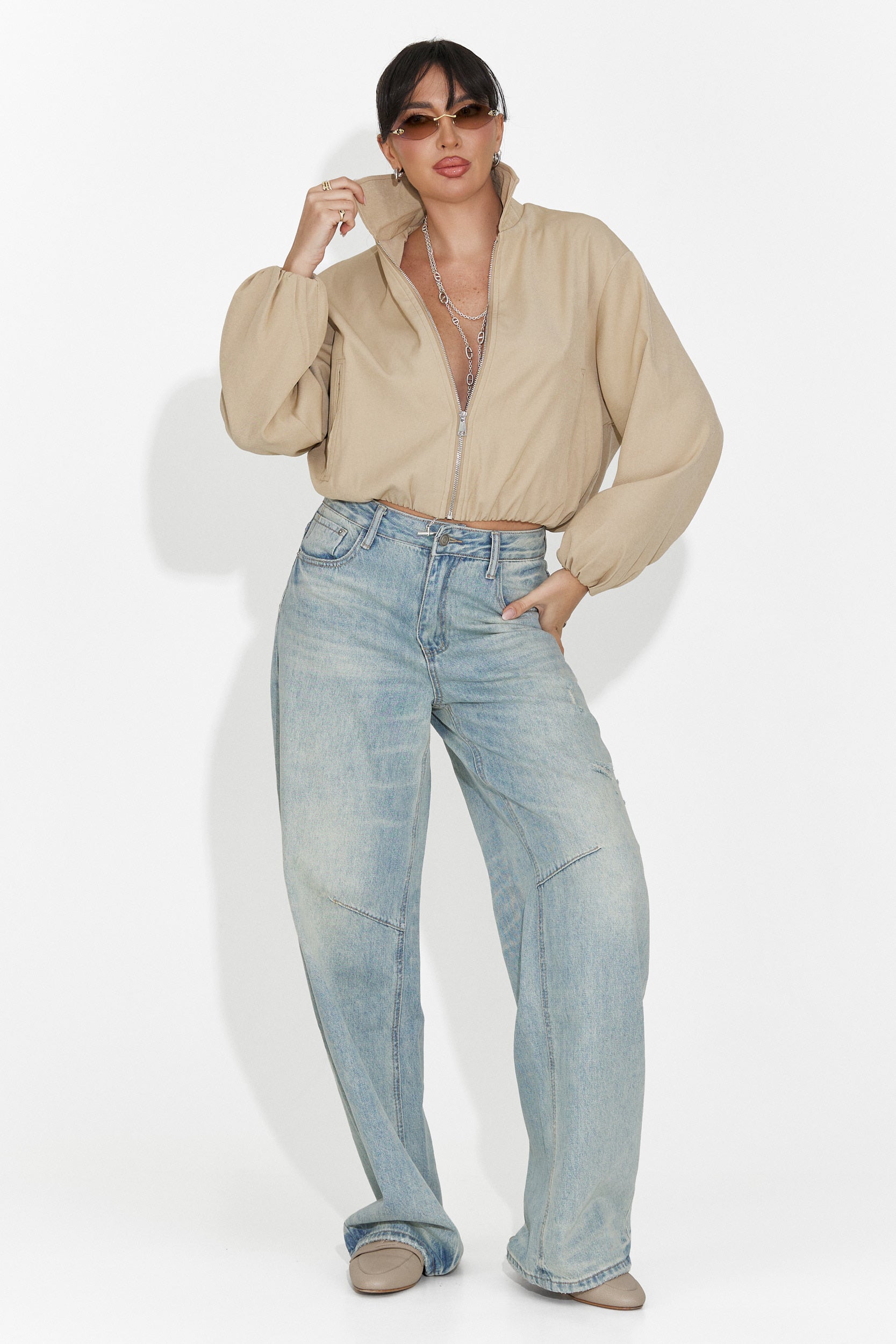 Laza kék Hanina Bogas női farmerek