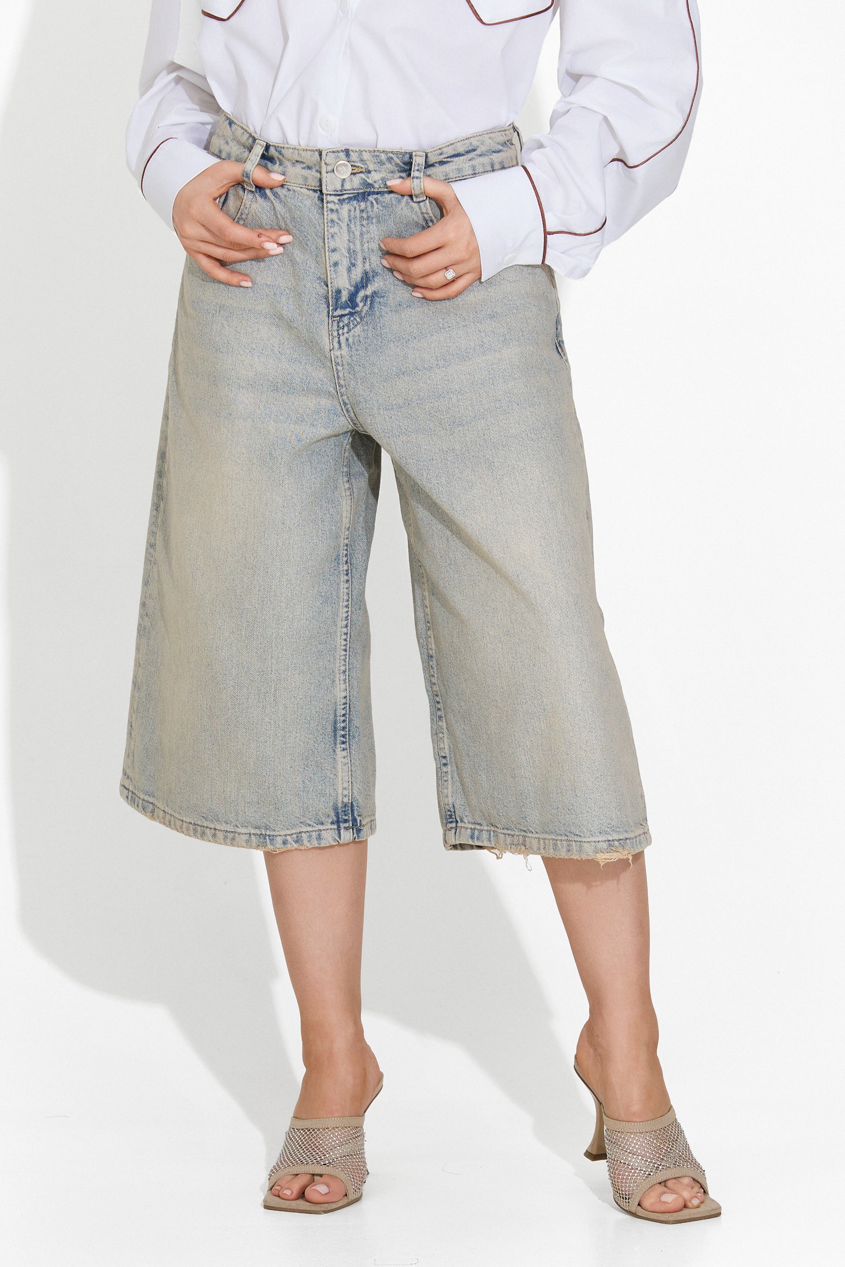 Louela Bogas kék női casual farmer