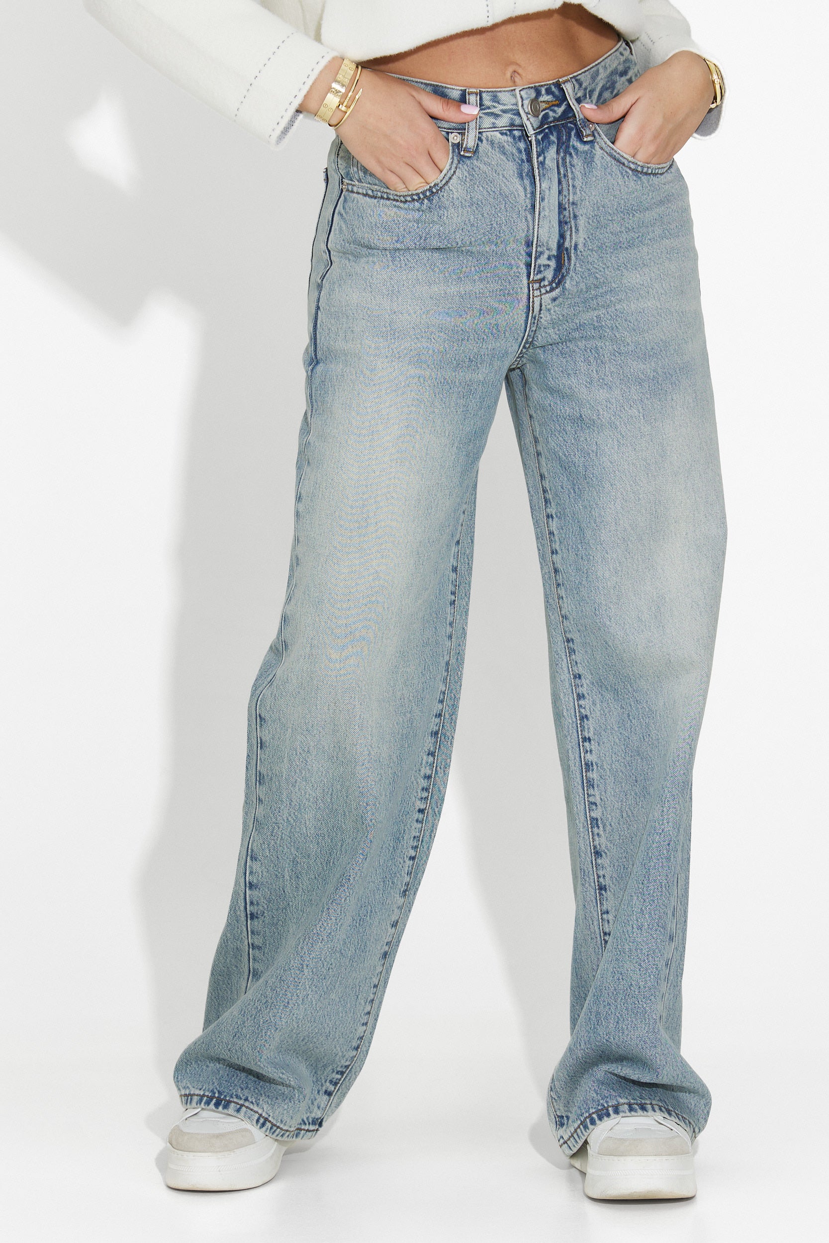 Sadia Bogas Kényelmes Kék Farmer Nőknek