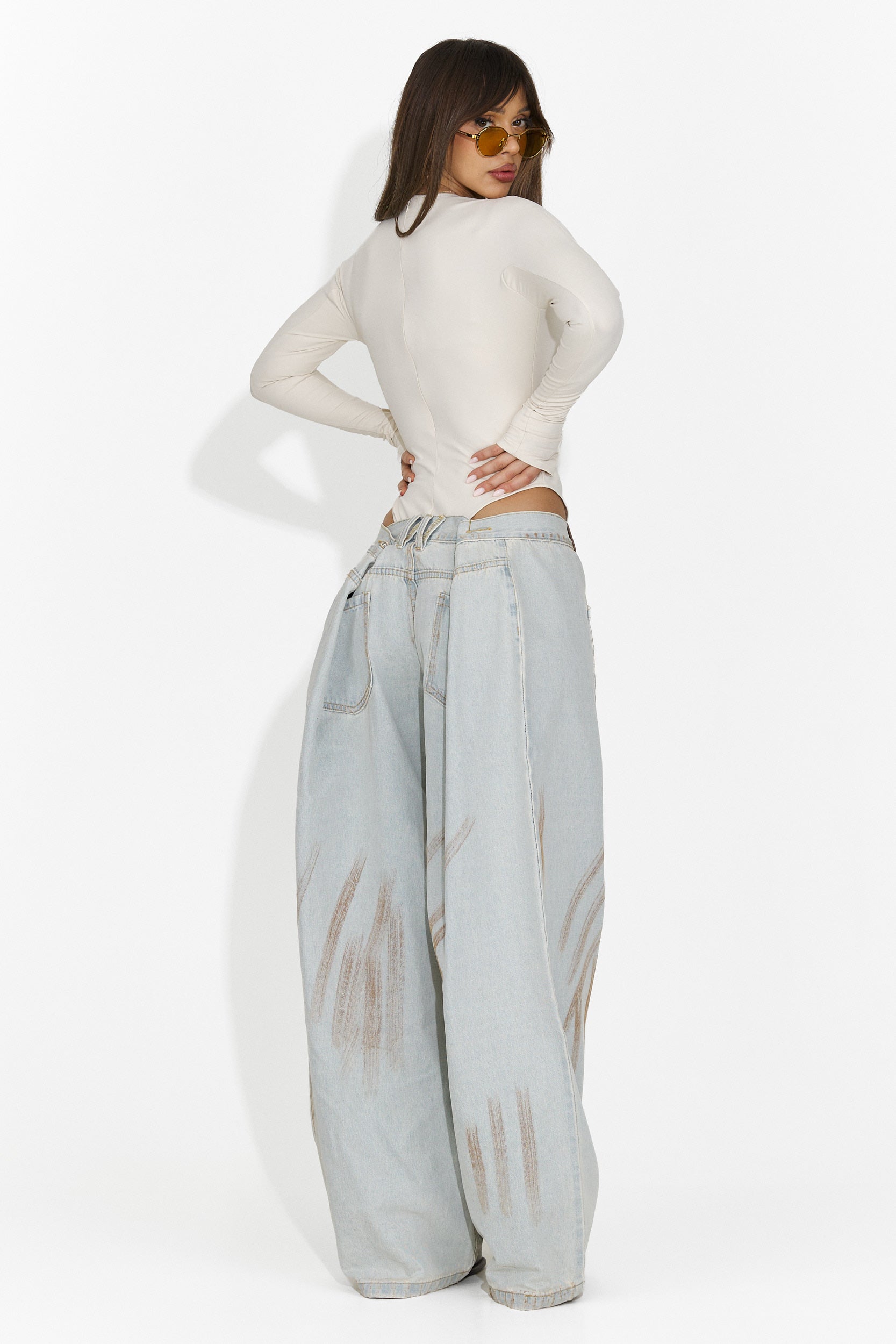 Női világoskék casual farmer Taby Bogas