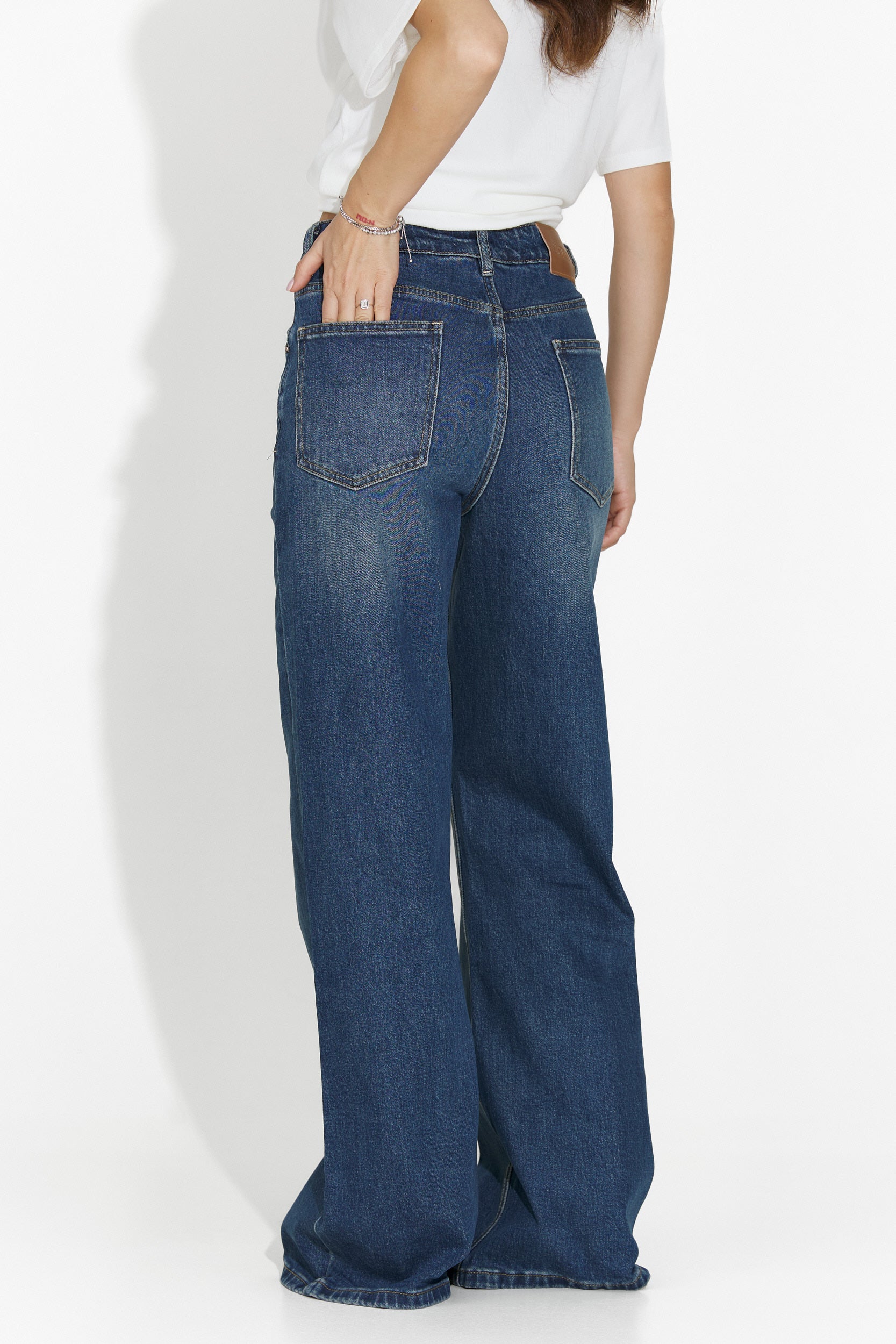 Liorena Bogas tengerészkék női alkalmi farmernadrág