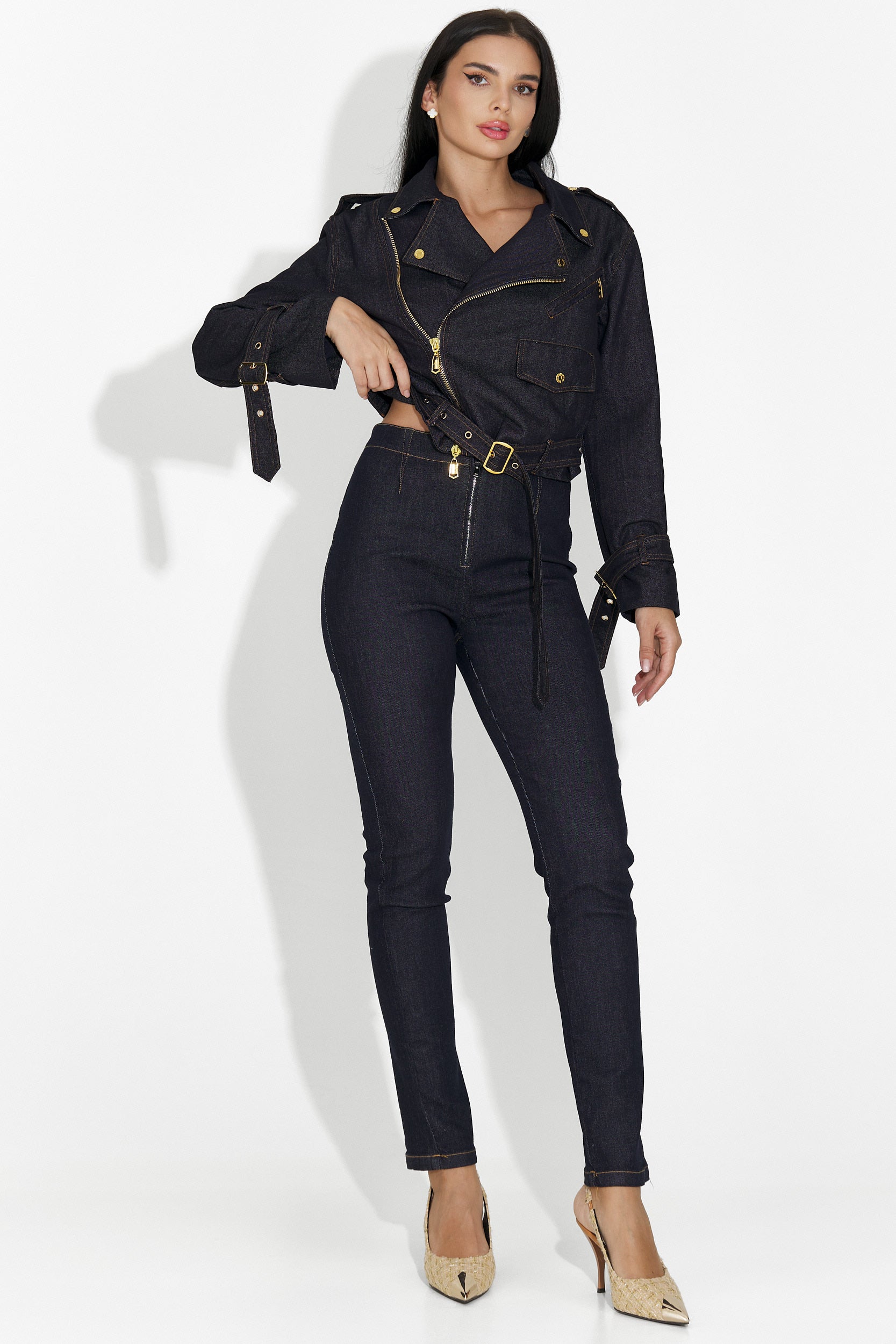 Tengerészkék Lazac Női Farmer Sirina Bogas