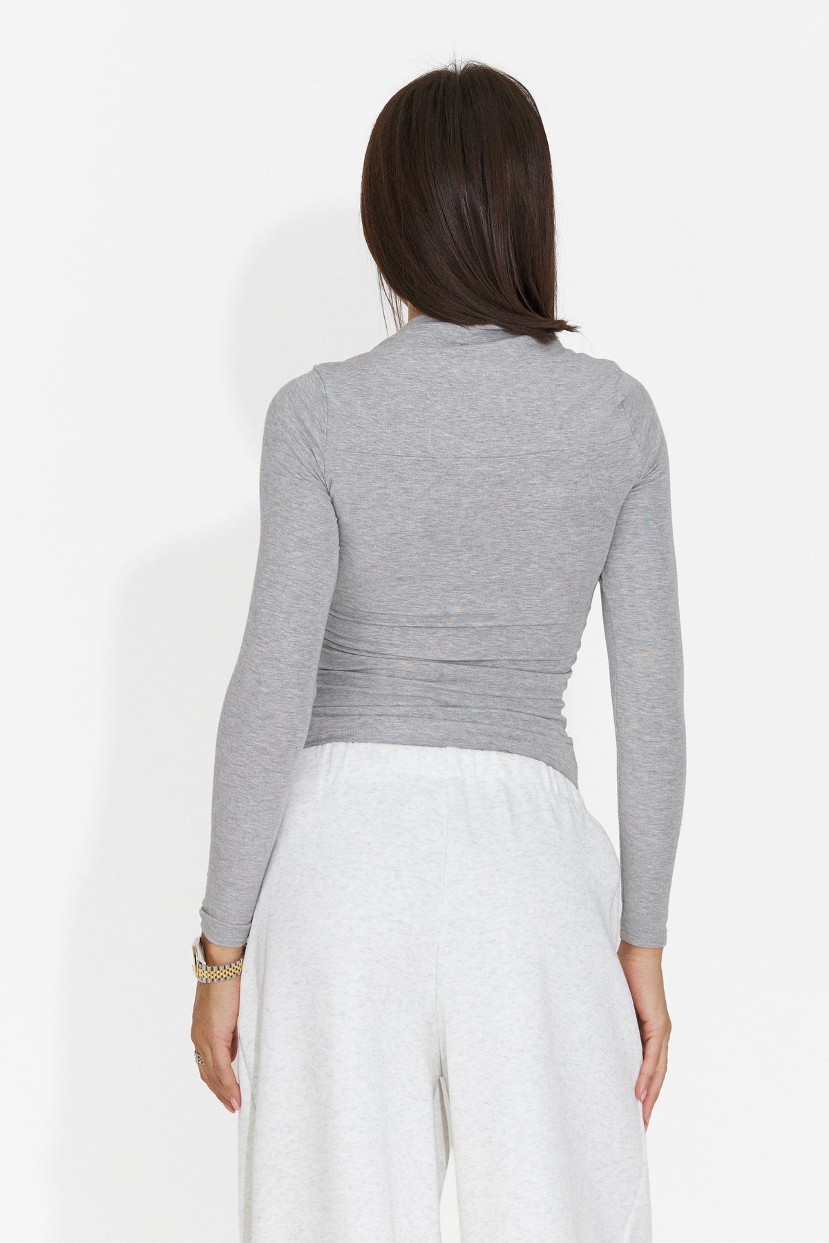 Bluza casual gri Hyznira Bogas