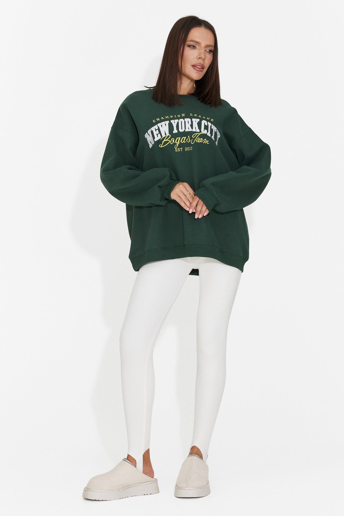 Bluza casual verde Vinaoira Bogas