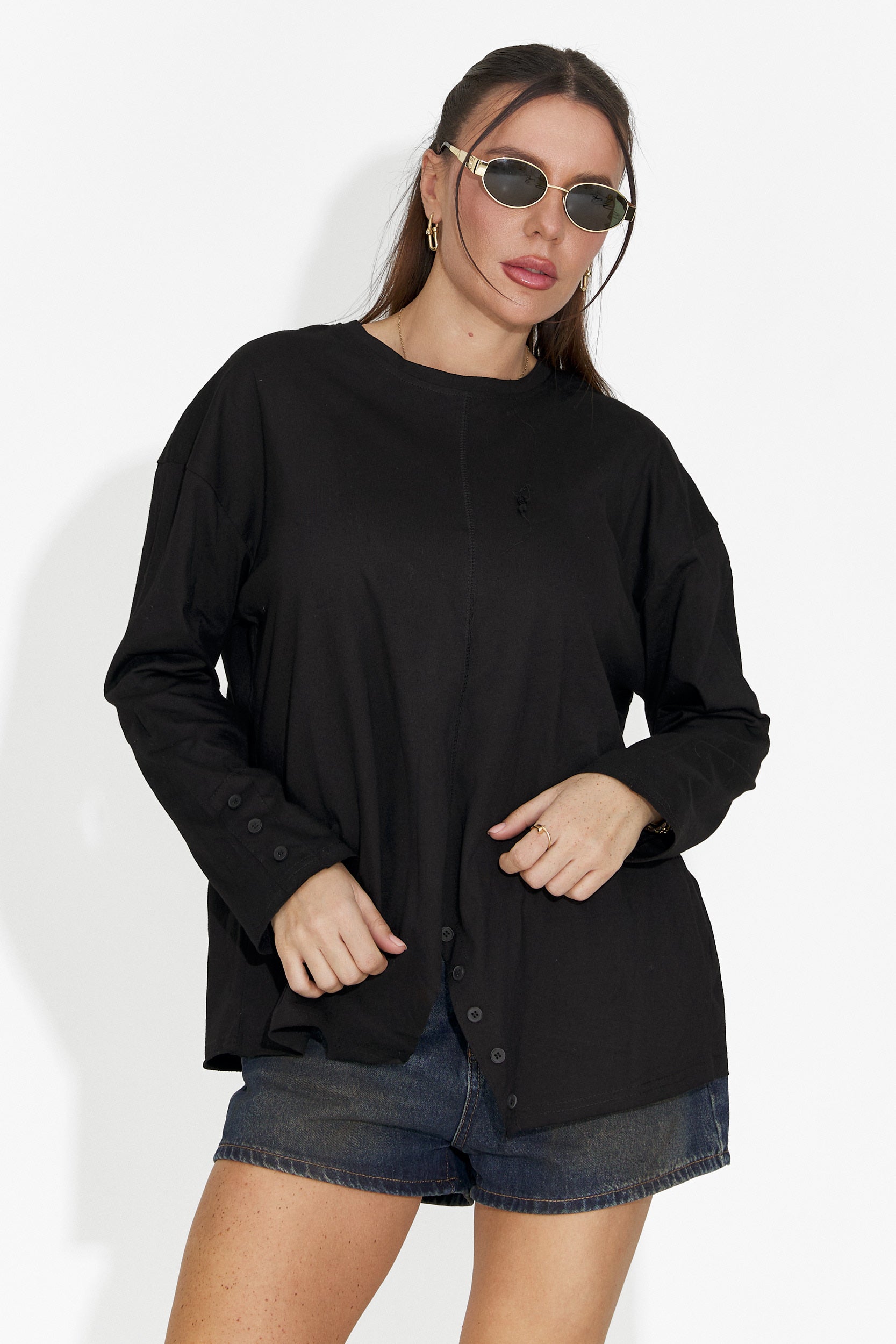 Chandana Bogas Alkalmi Fekete Női Blúz