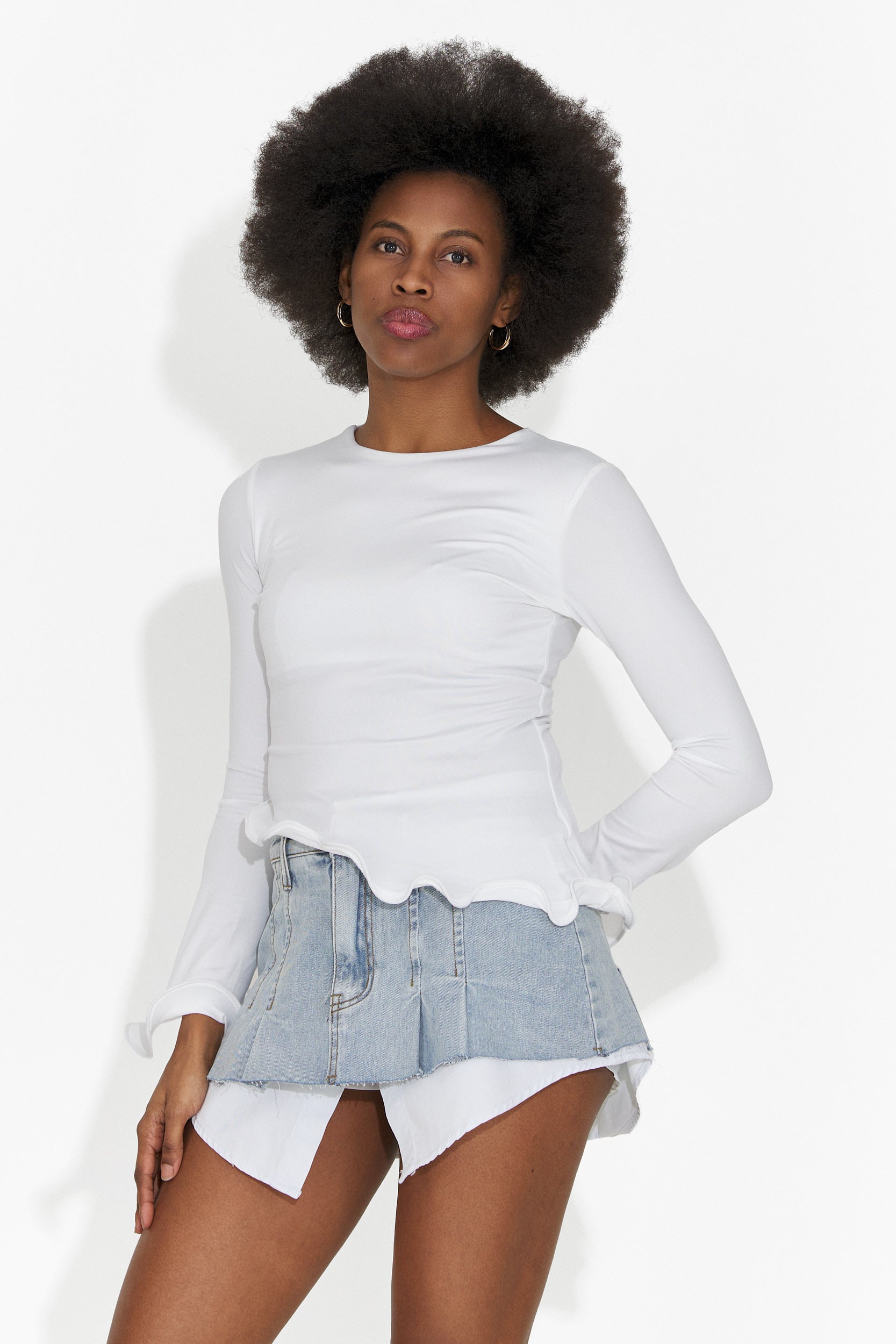 Enisea Bogas Hétköznapi Fehér Női Blúz