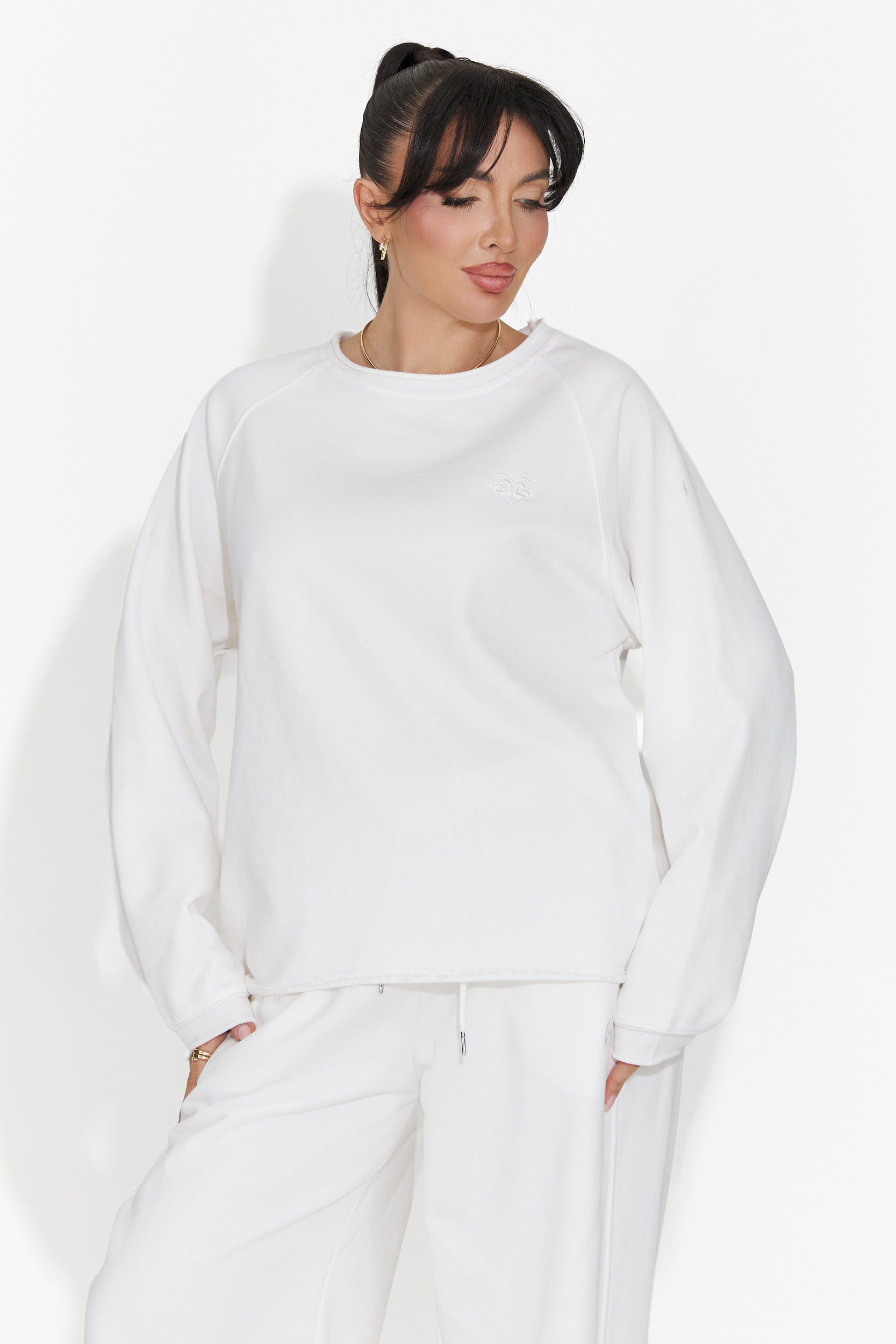 Kapia Bogas Kényelmes Fehér Női Blúz