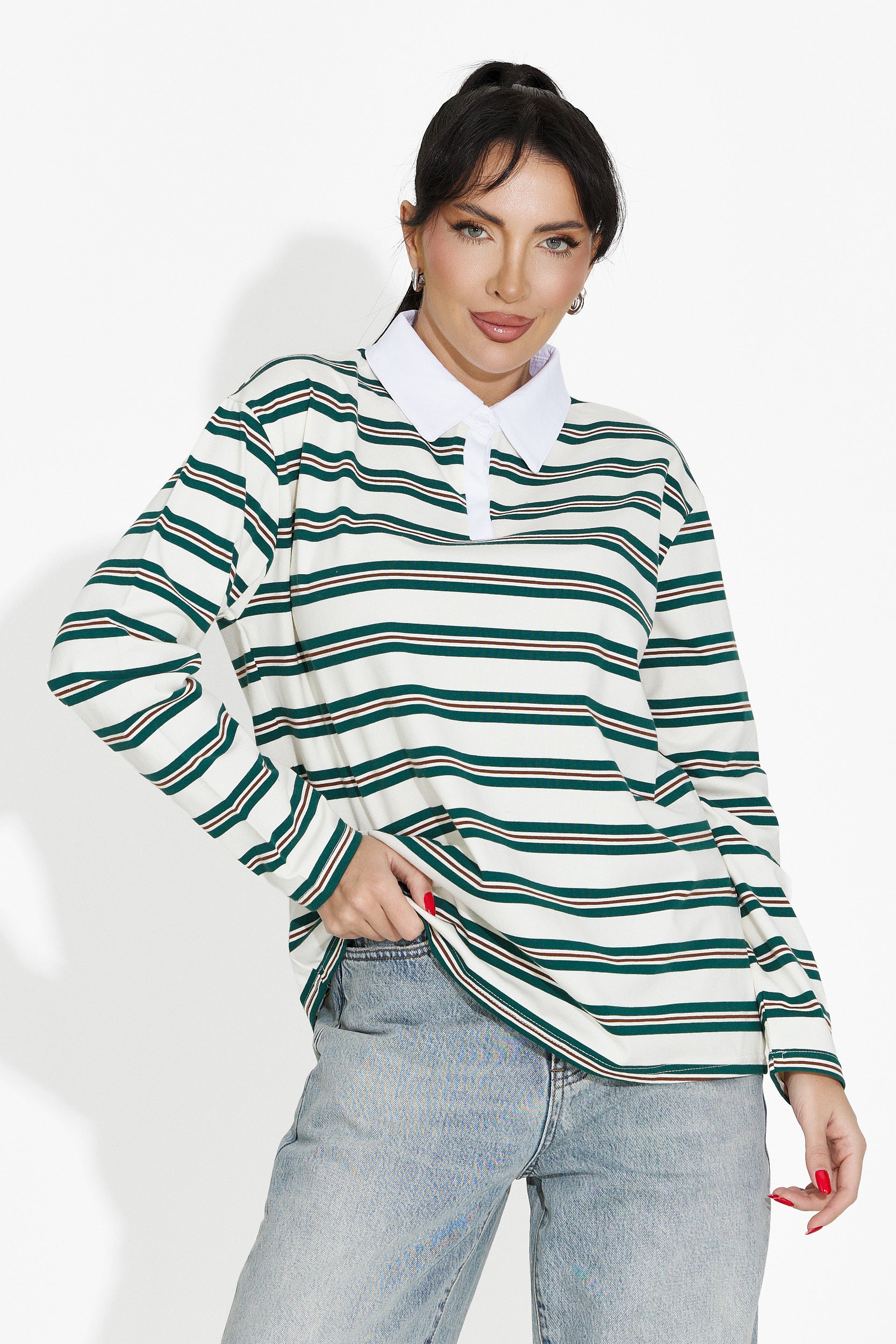 Laza bézs női blúz Paloma Bogas-tól