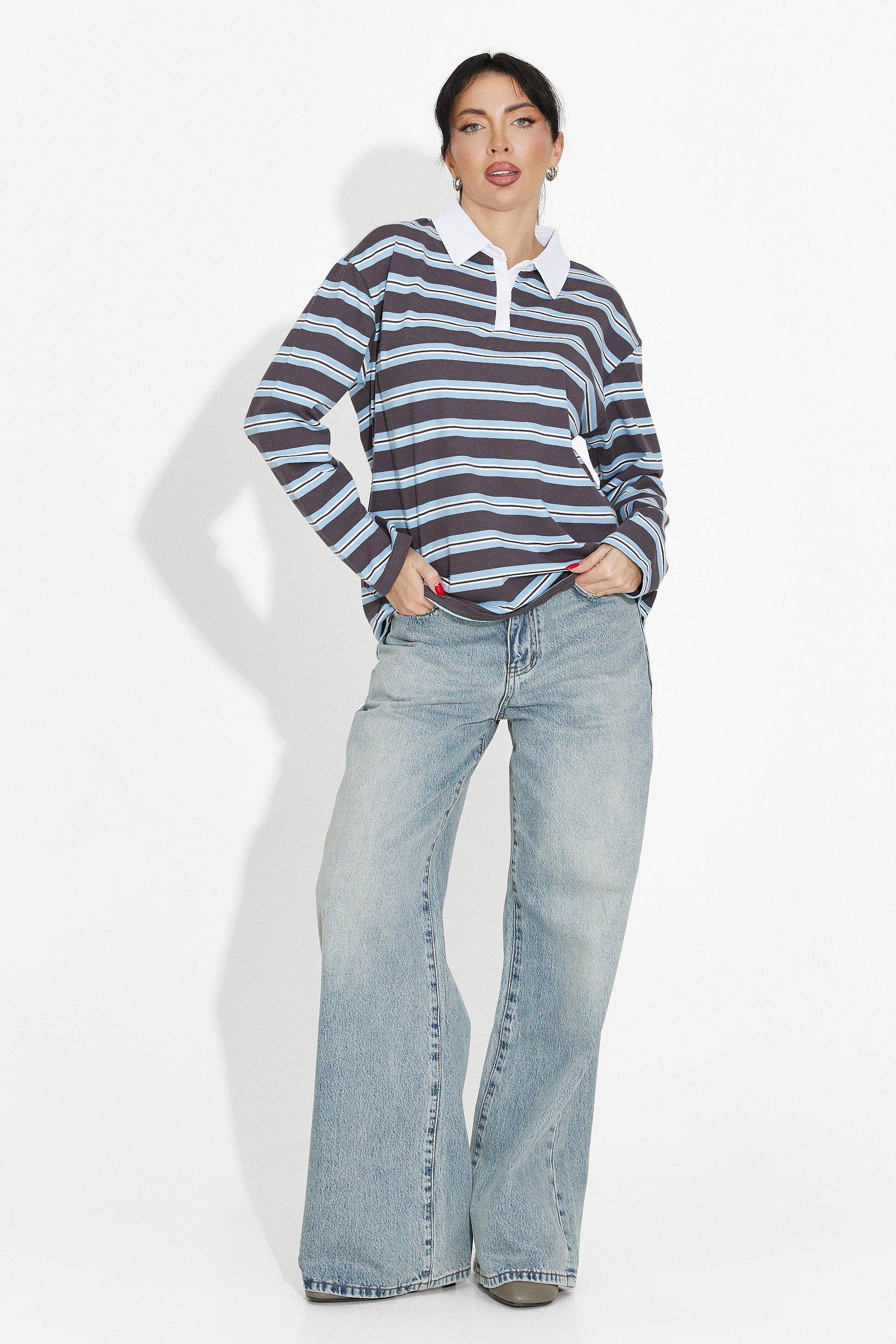 Női alkalmi kék blúz Paloma Bogas