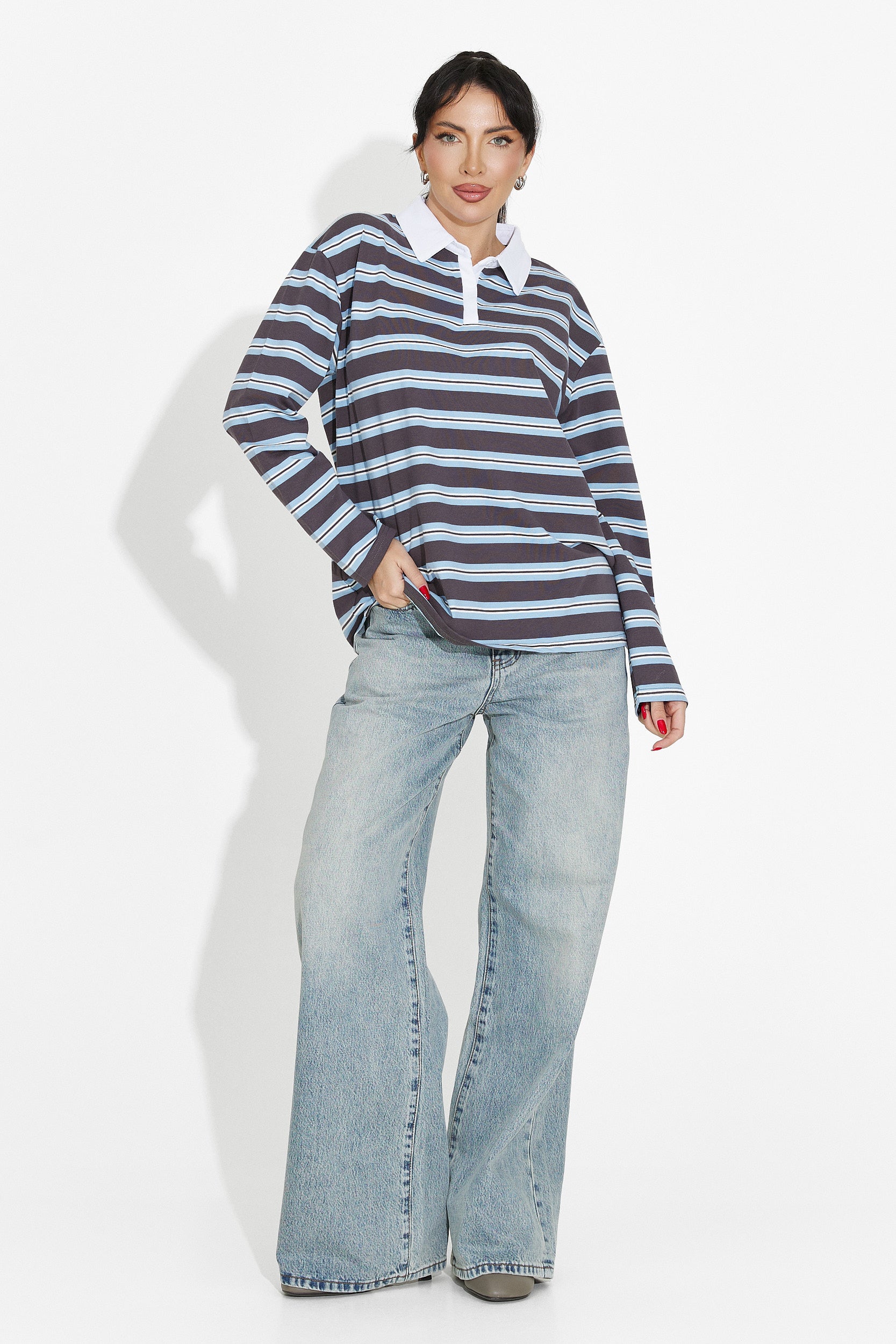 Női alkalmi kék blúz Paloma Bogas