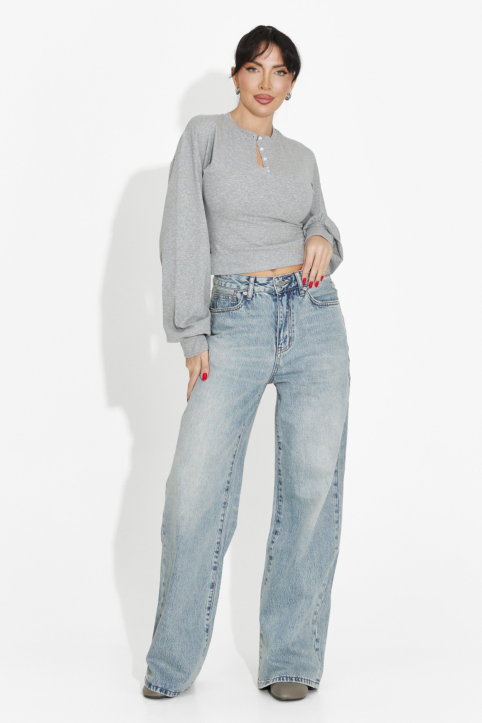 Női szürke alkalmi blúz Tivora Bogas