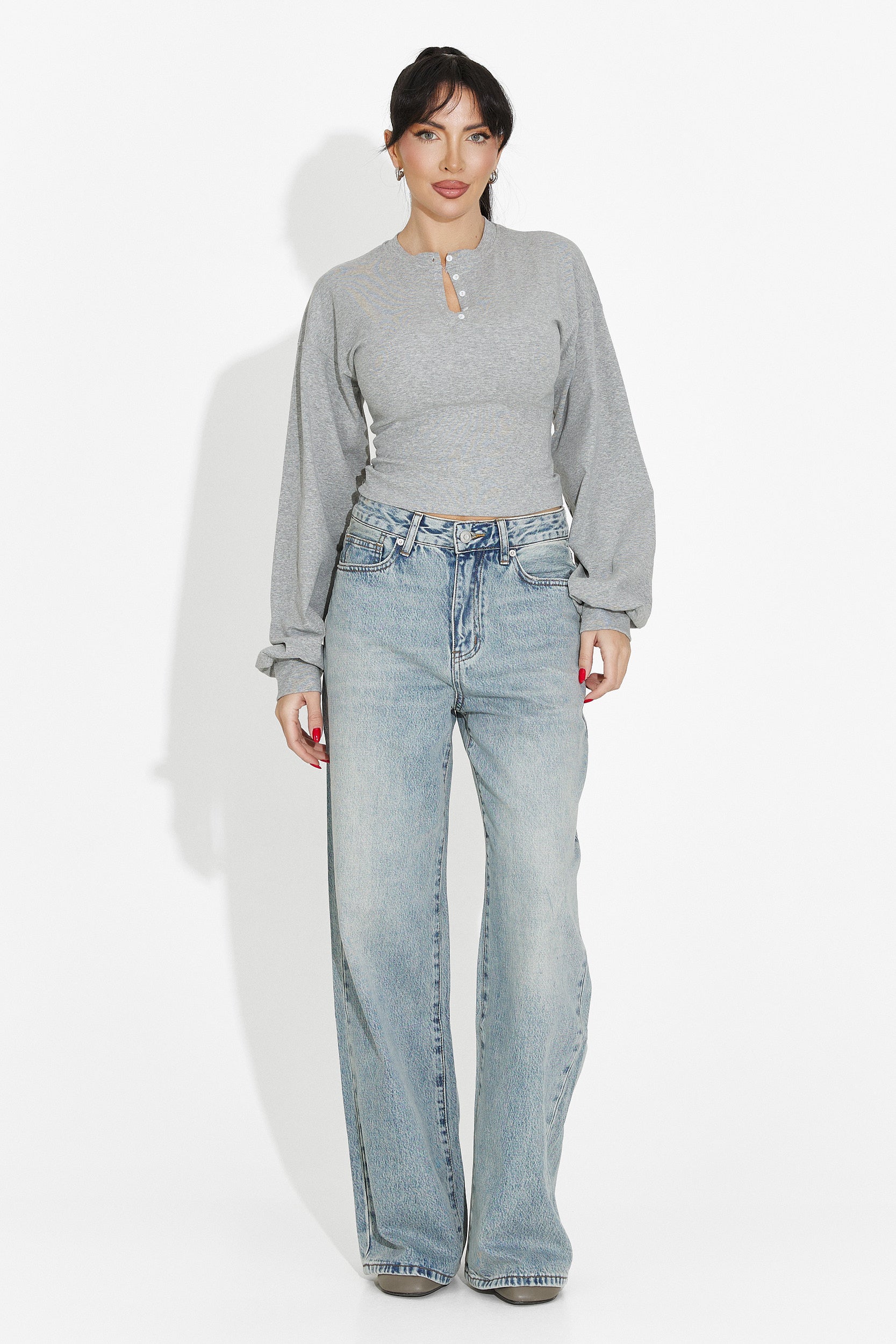 Női szürke alkalmi blúz Tivora Bogas