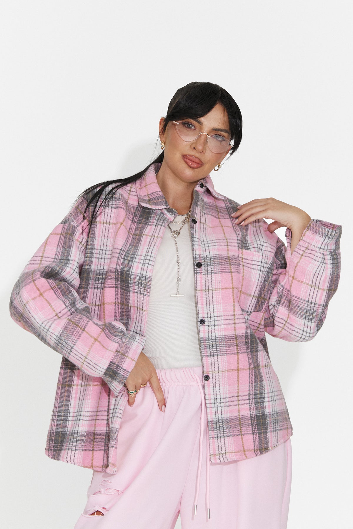Camasa casual roz Flavisa Bogas