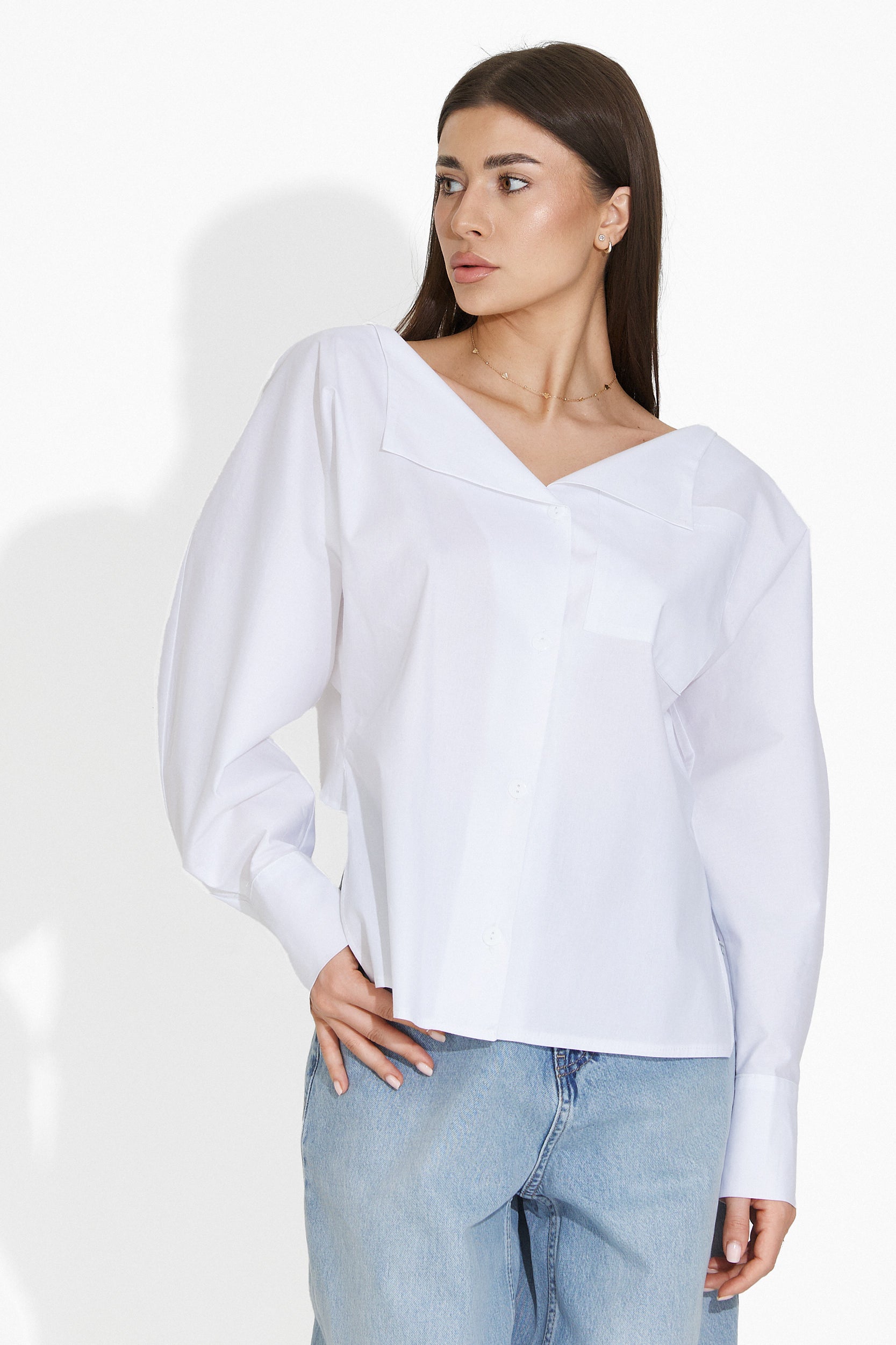 Camasa dama casual alba Damaris Bogas