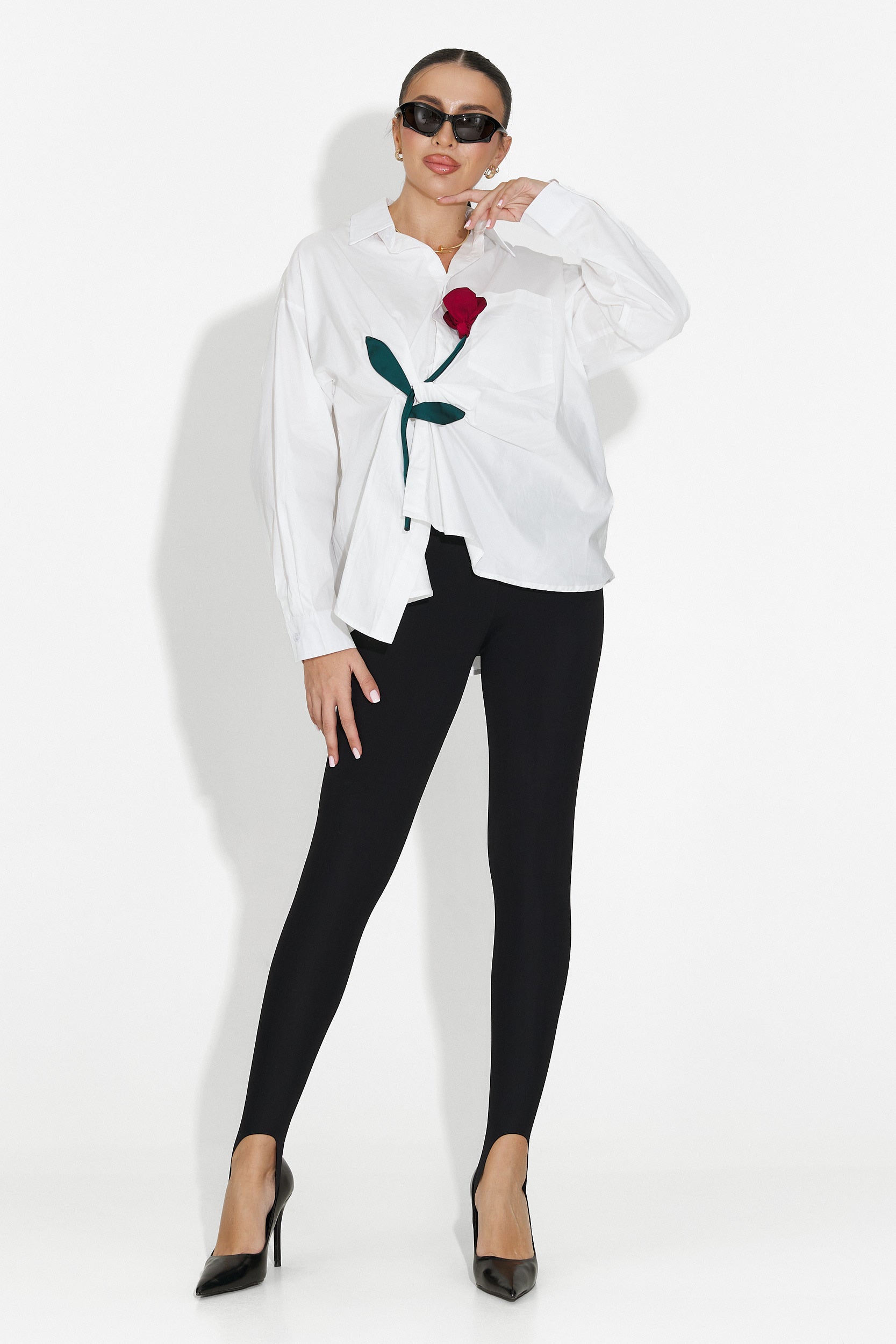 Elaris Bogas Női Fehér Hétköznapi Ing