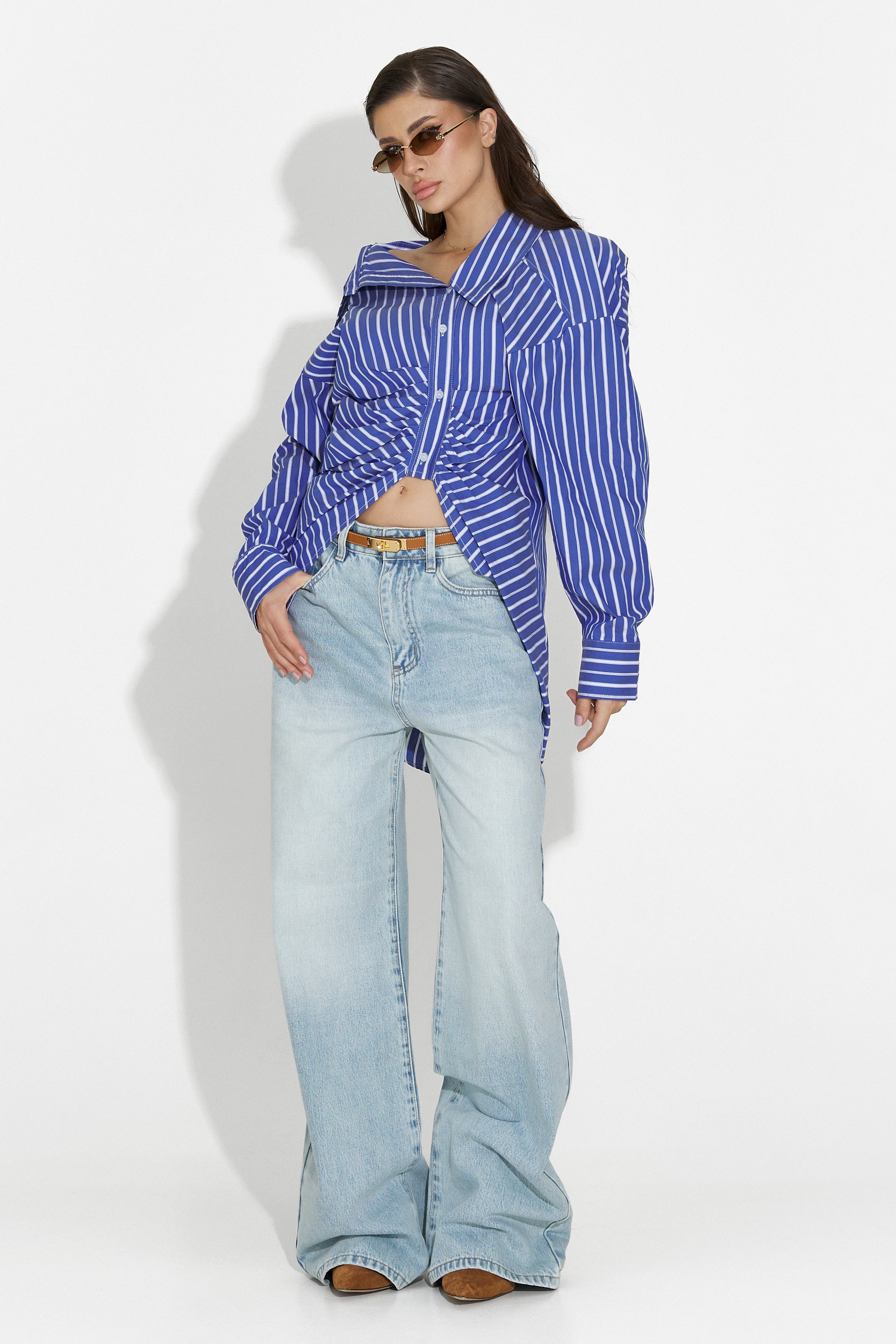 Voncile Bogas Kék Női Hétköznapi Ing