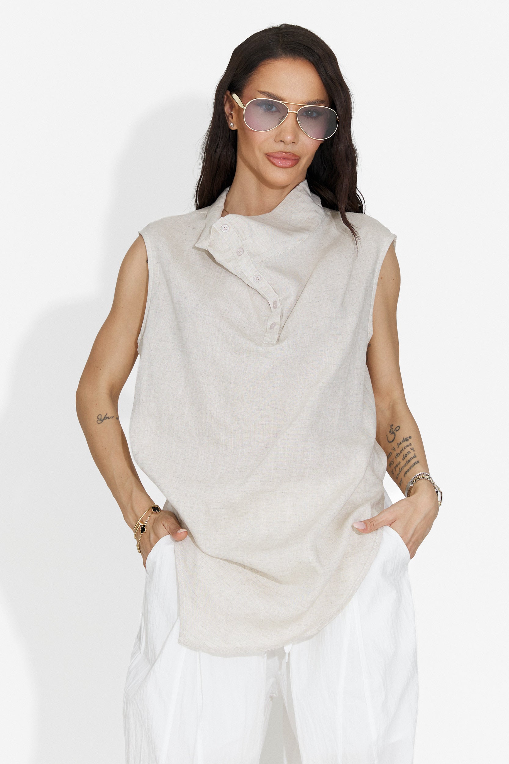 Notario Bogas Casual Beige Női Ing
