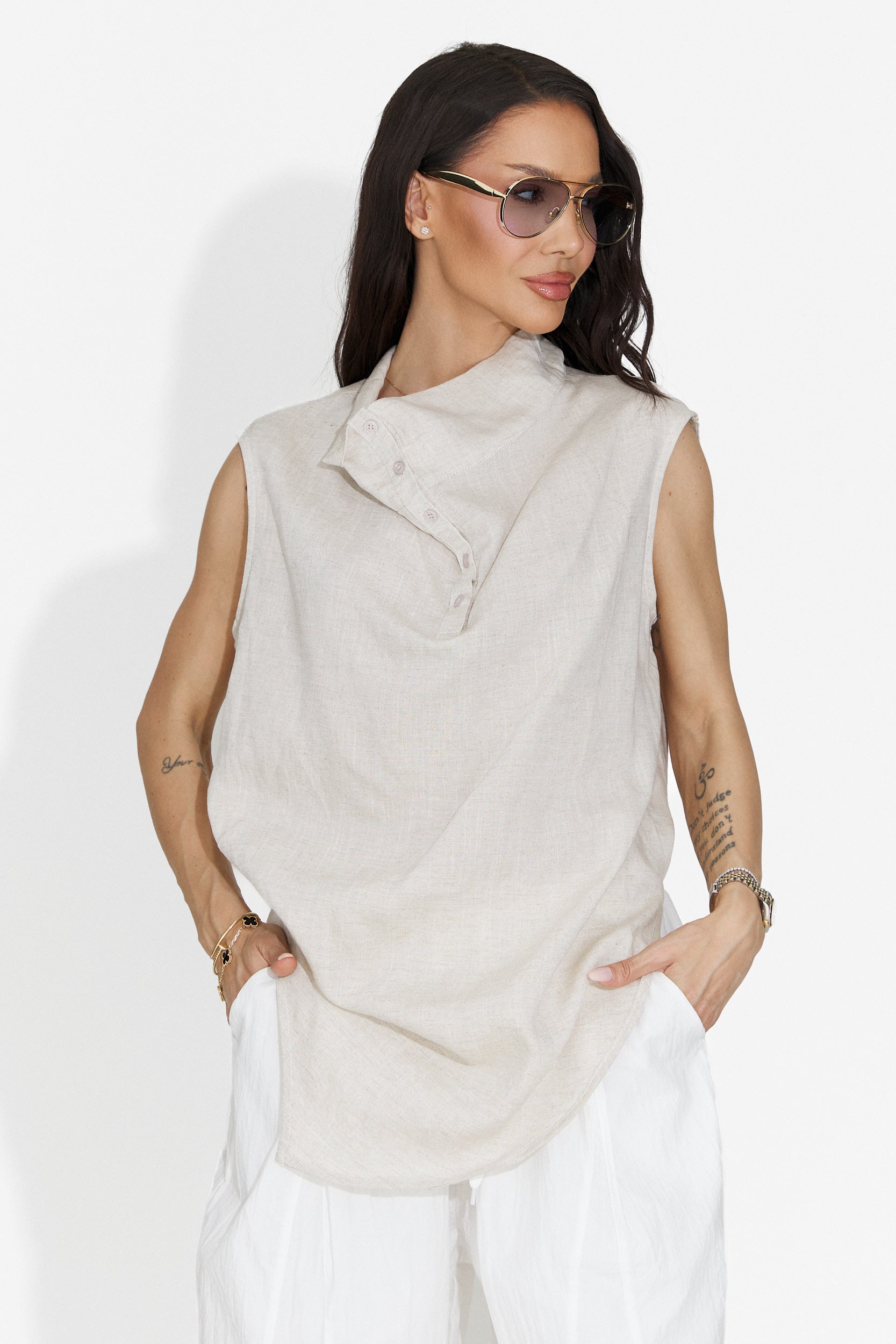Notario Bogas Casual Beige Női Ing