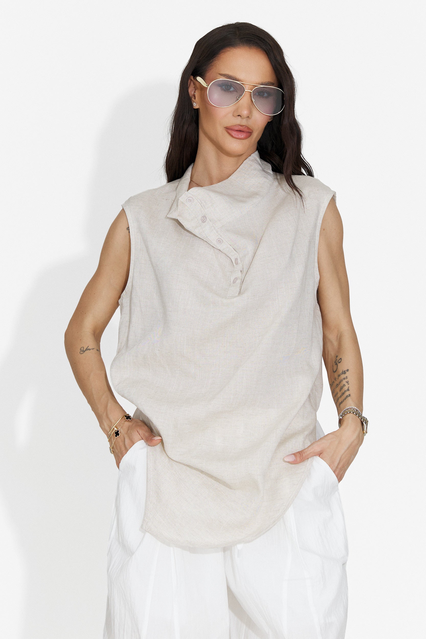 Notario Bogas Casual Beige Női Ing