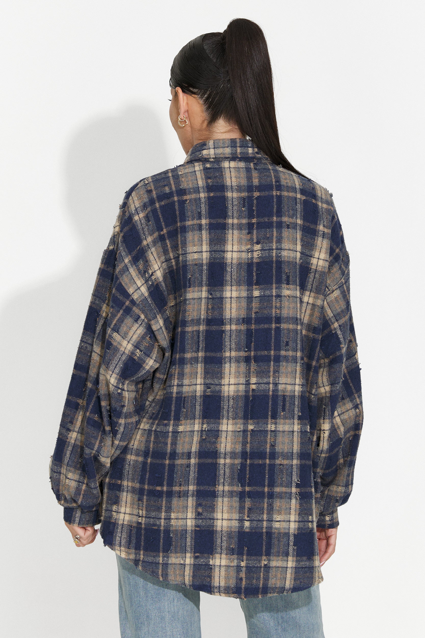 Jasara Bogas Könnyed Haditengerészkék Női Ing