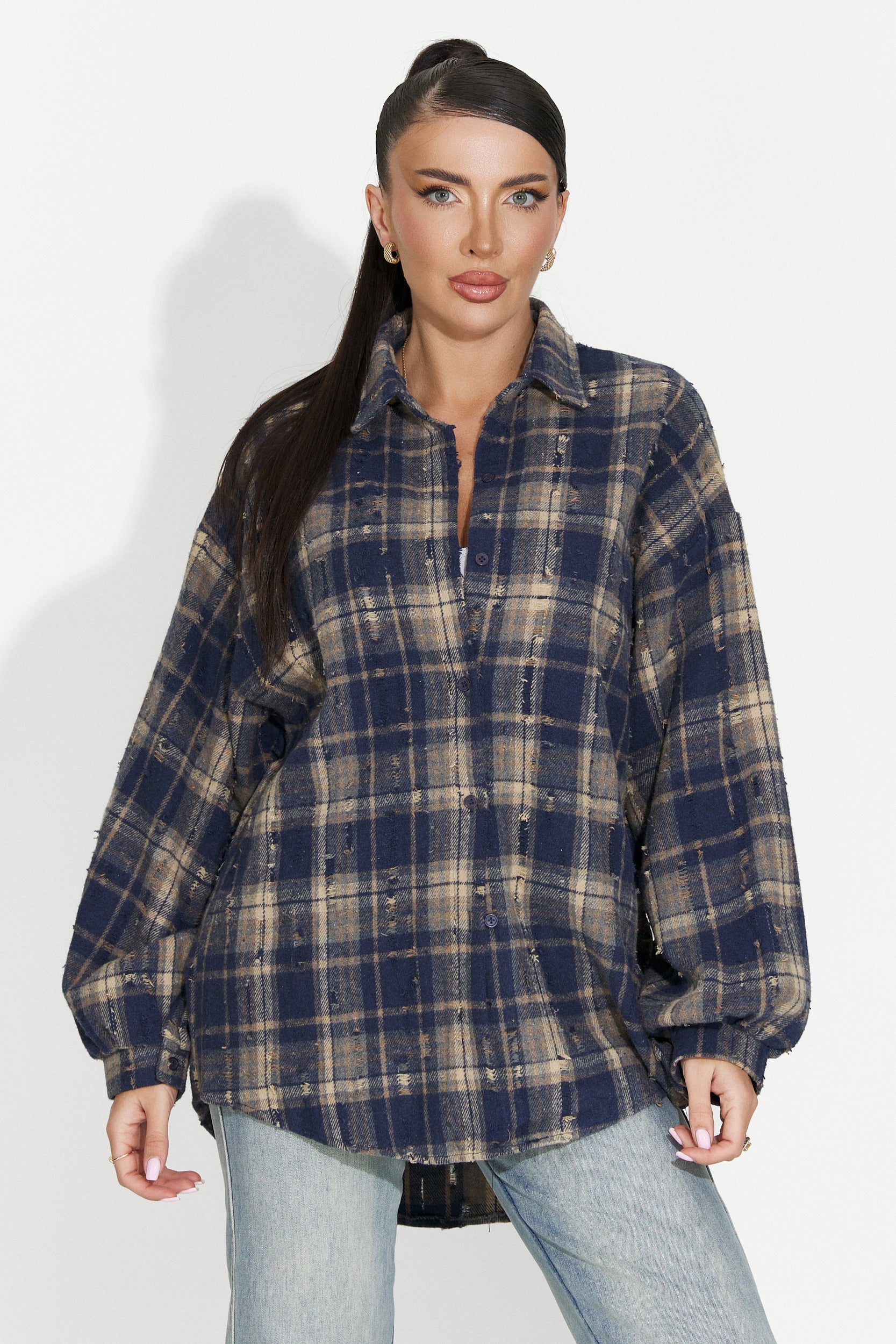 Jasara Bogas Könnyed Haditengerészkék Női Ing